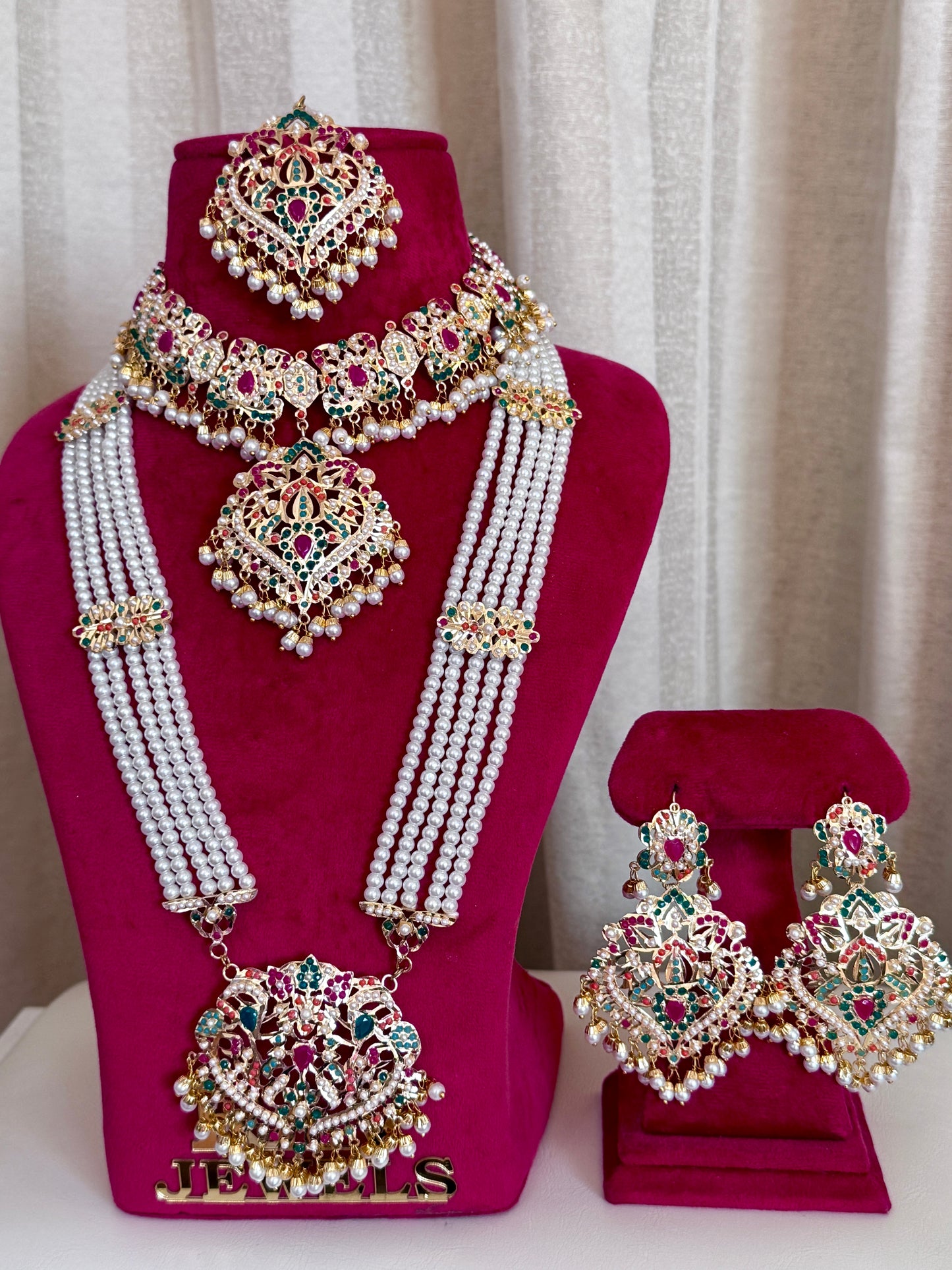 Jadau necklace set combo(multi)