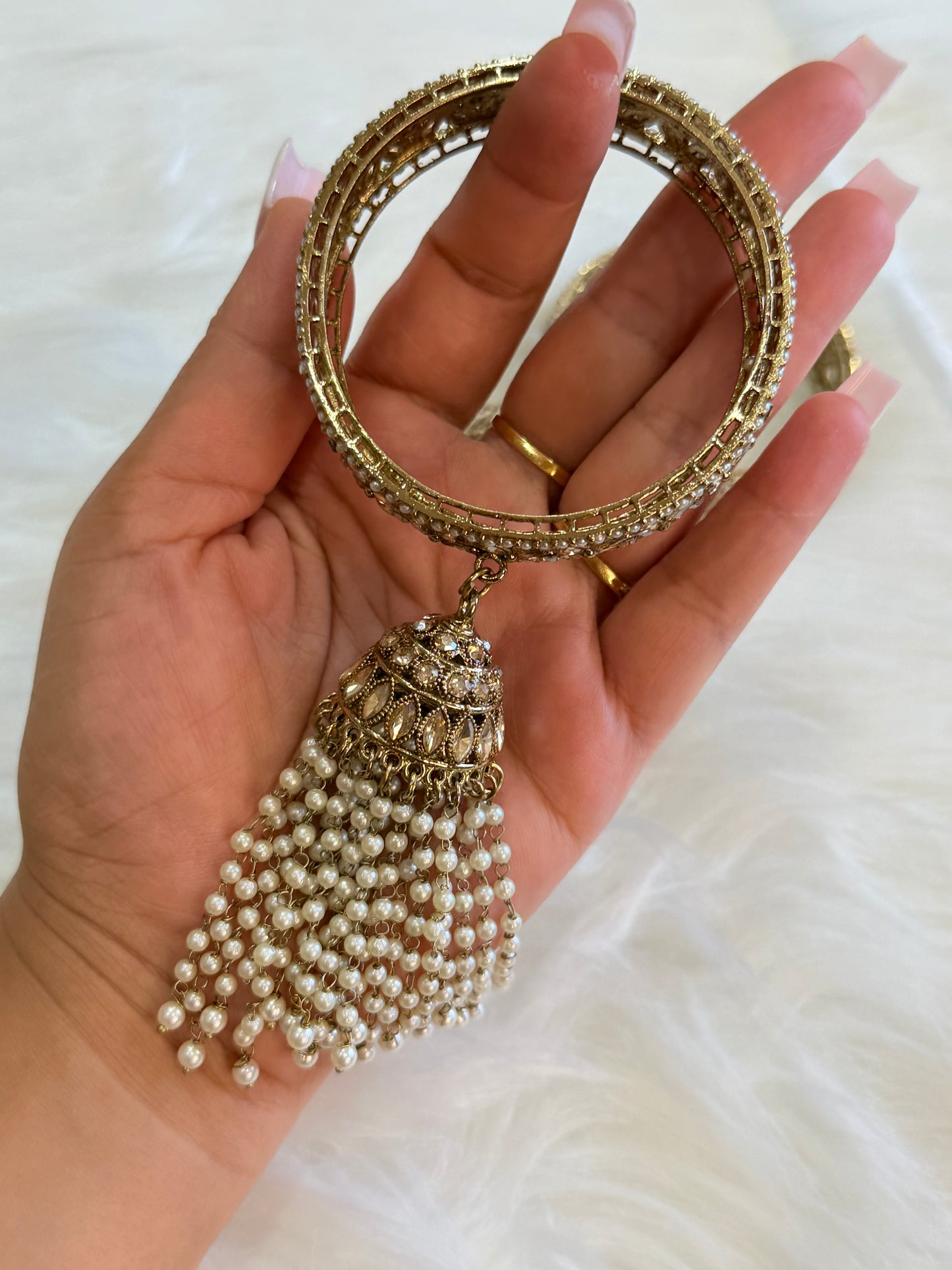 Polki hanging bangles