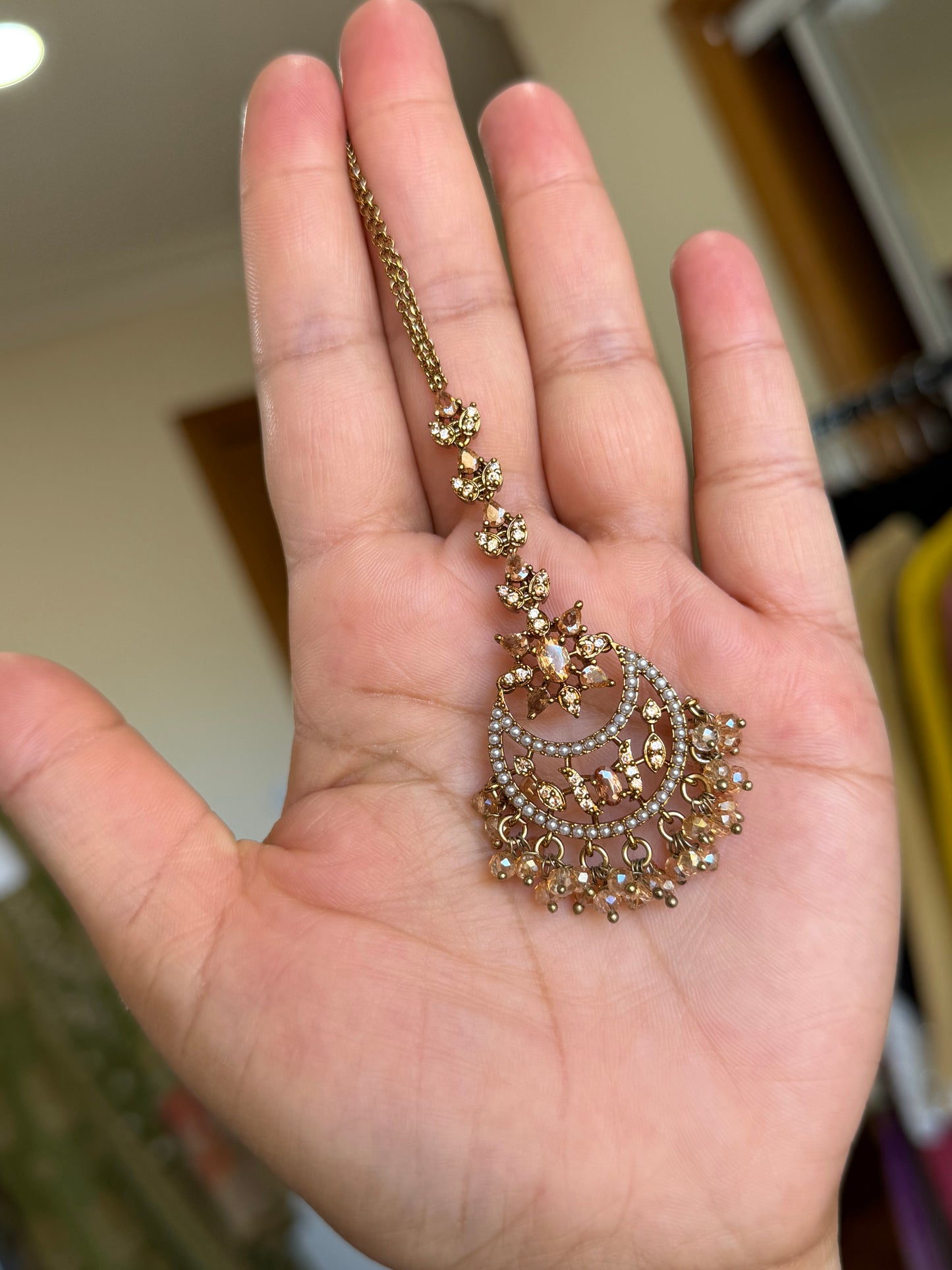 Ad earrings with tikka