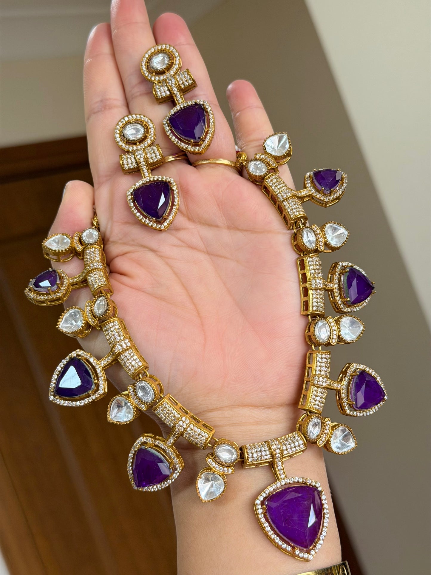 Premium moissanite necklace set