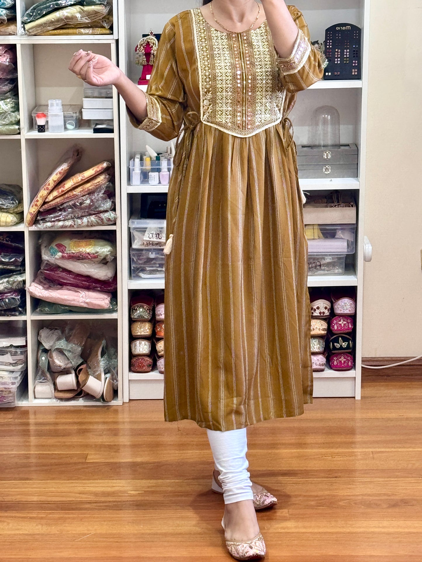 Naira cut one piece kurti( free size)