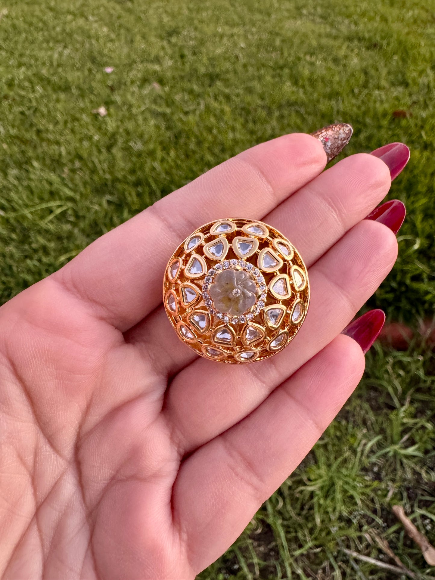 22kt gold plated tyani inspired ring( Adjustable)