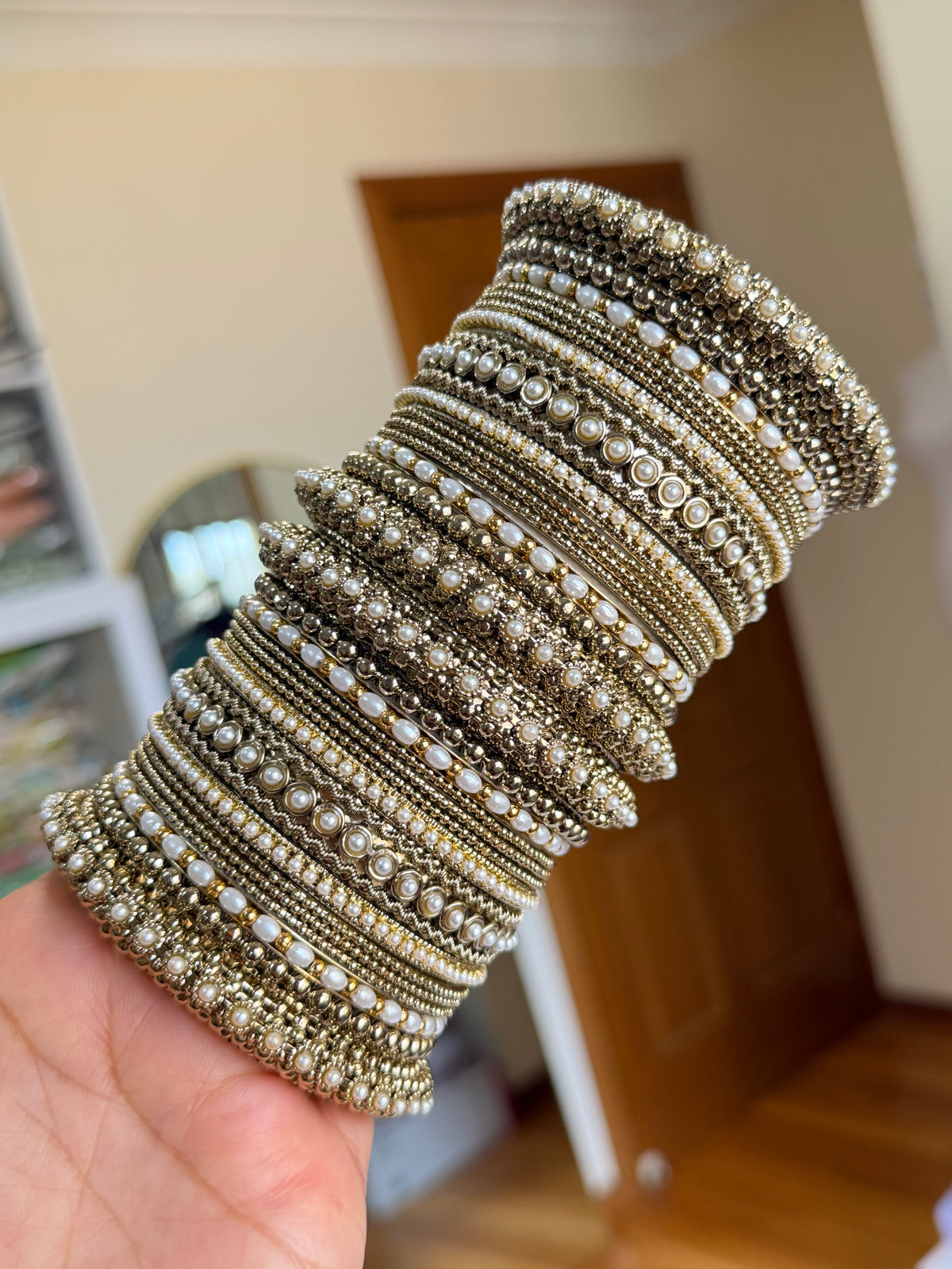 Golden bangles set