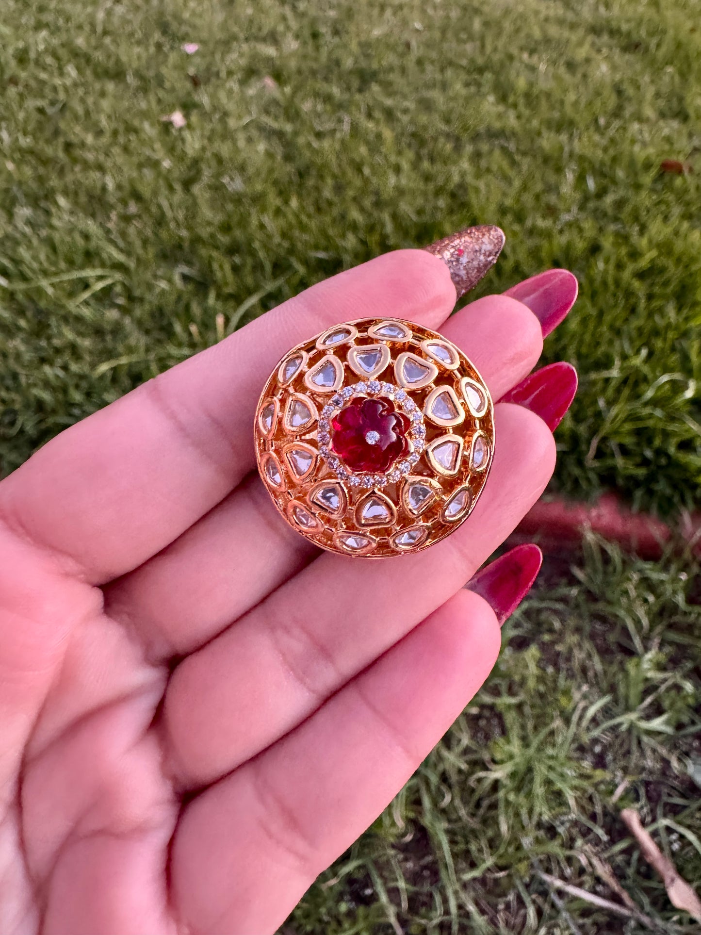 22kt gold plated tyani inspired ring( Adjustable)