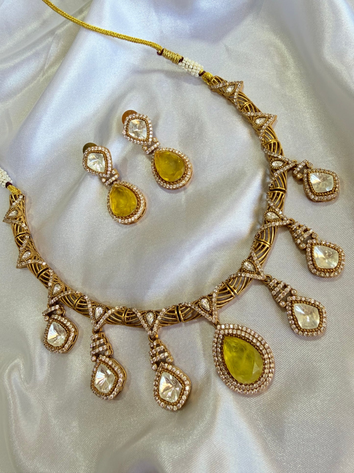 Premium moissanite necklace set