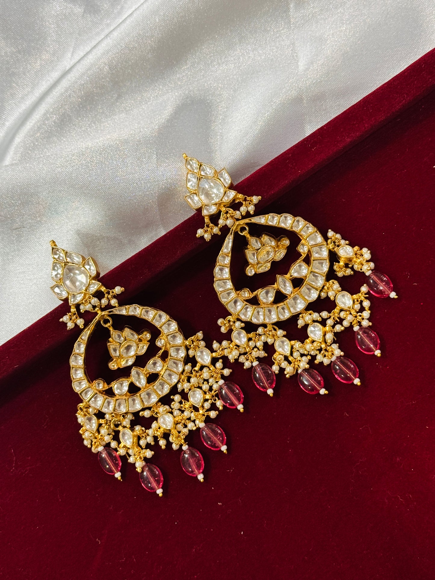 Premium pachi kundan earrings
