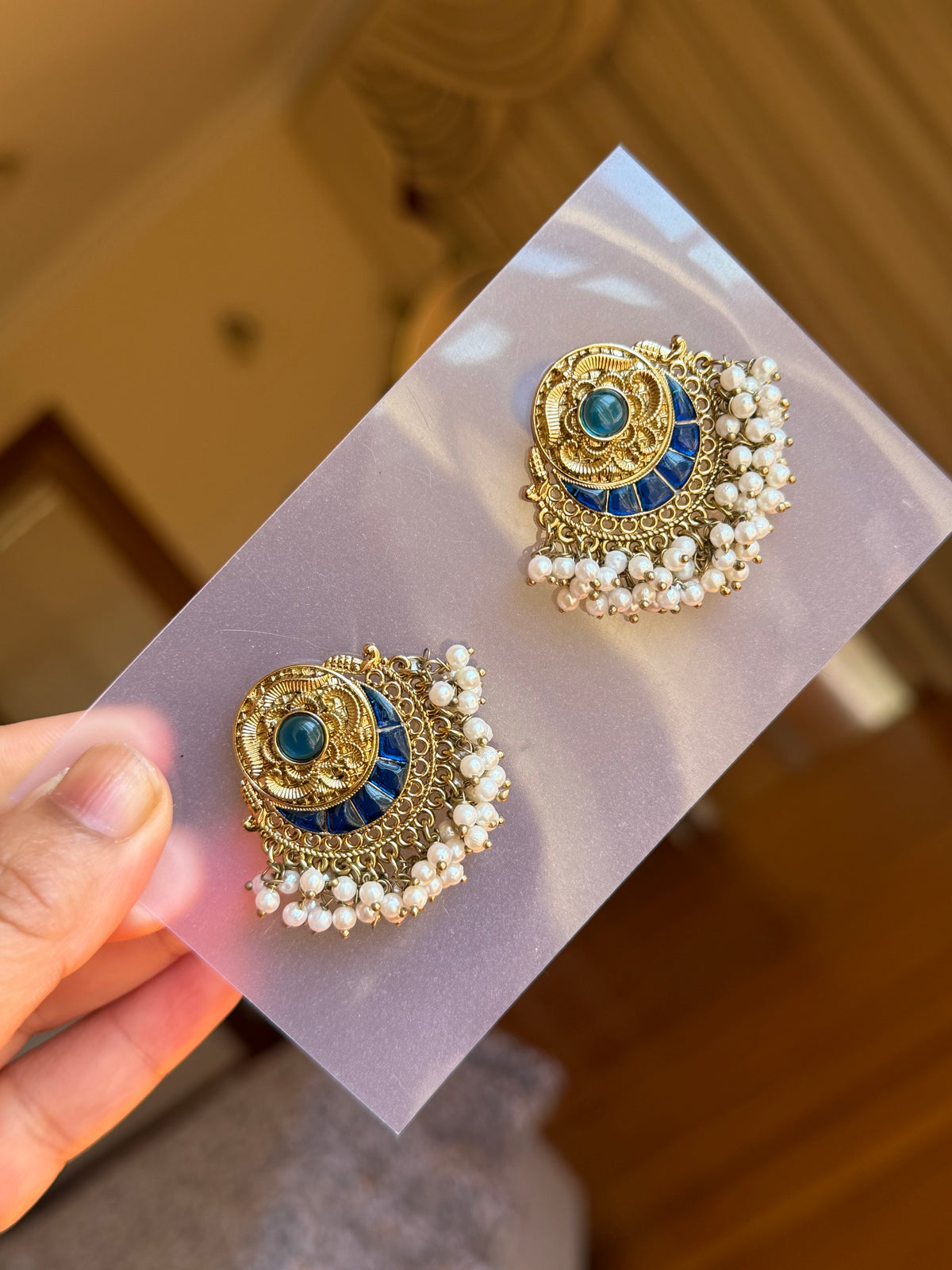 Kundan stud earrings