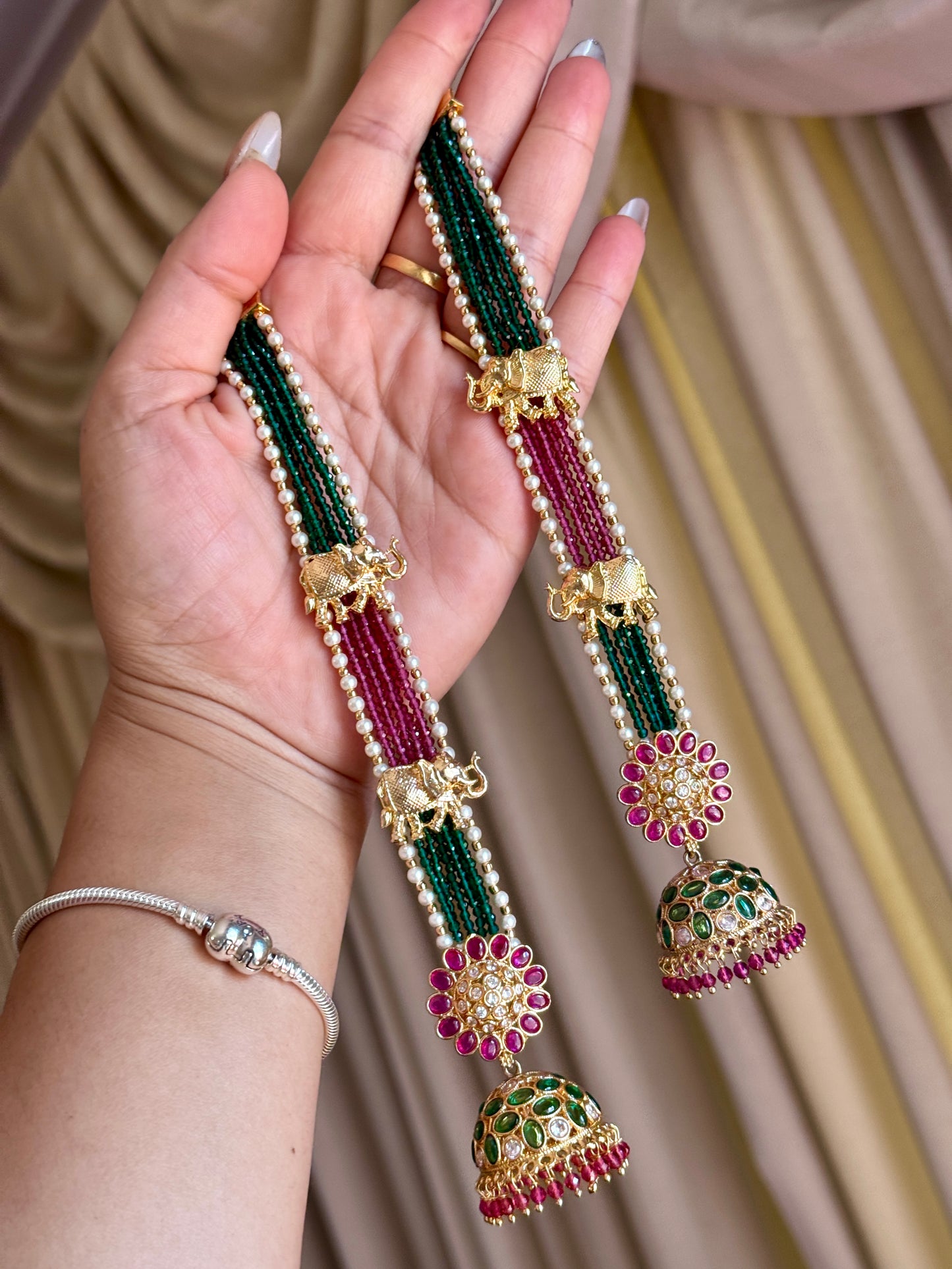 Premium jhumki with attached sehare