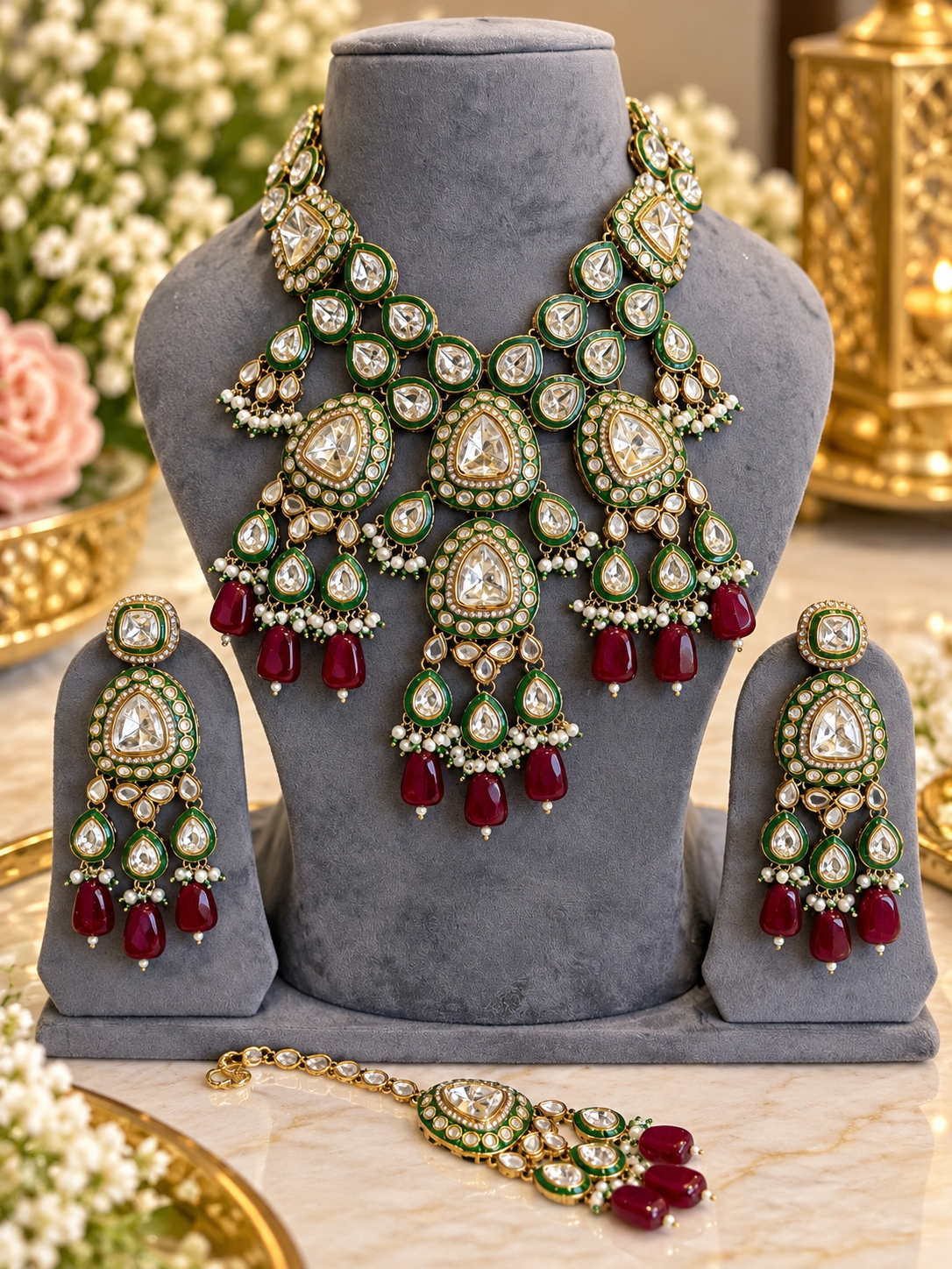 Kundan necklace set