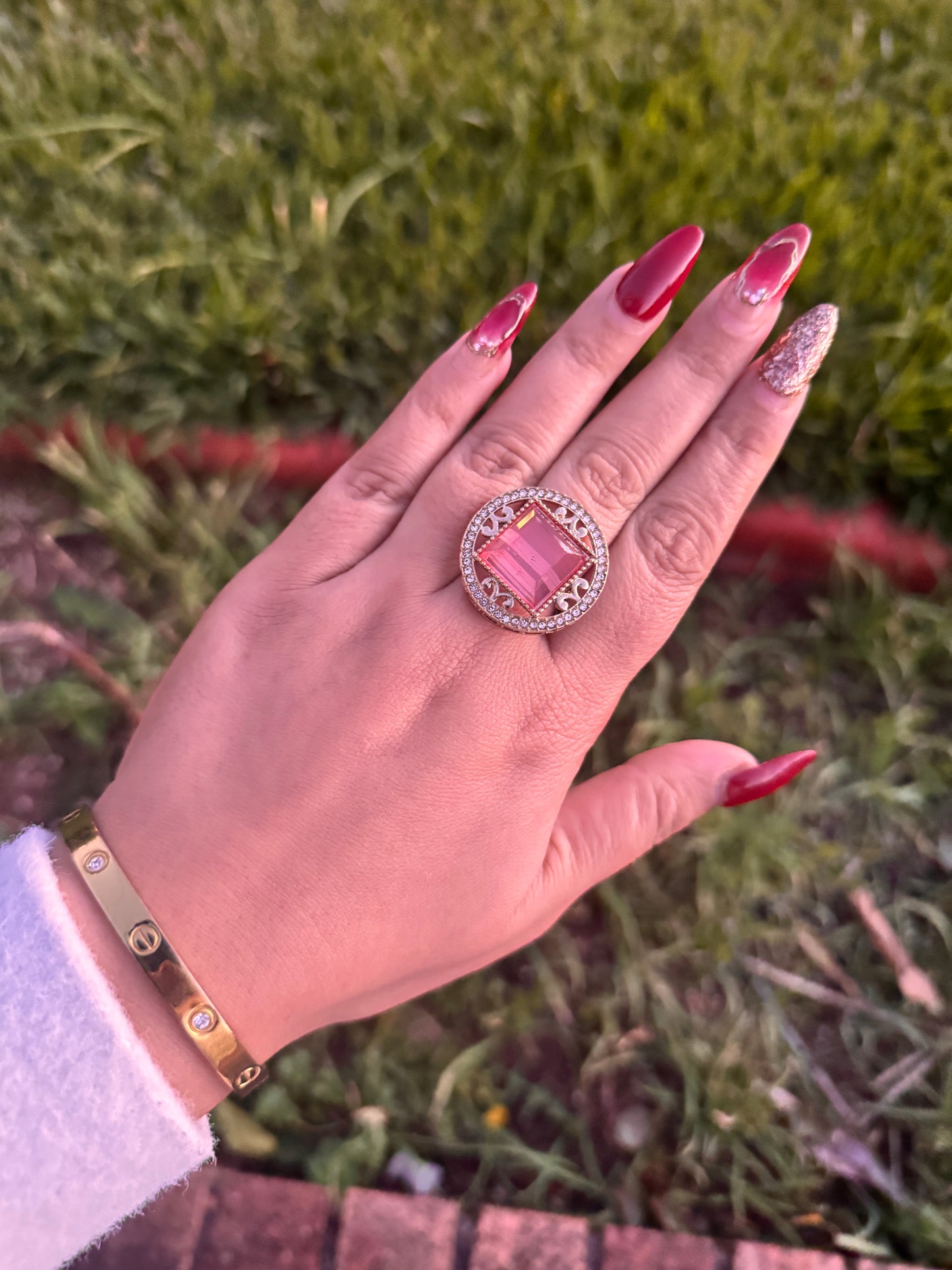 Polki ring (Adjustable)