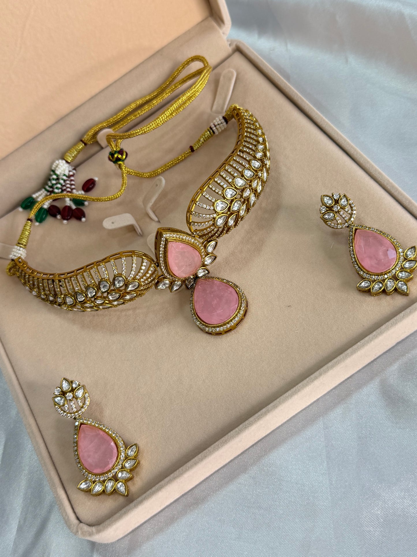 Premium moissanite necklace set