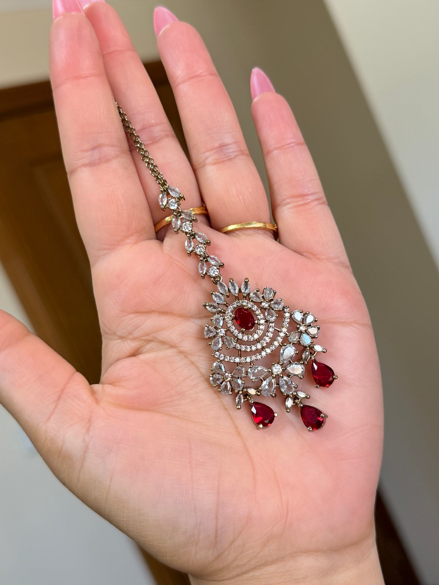 Premium Ad earring tikka set