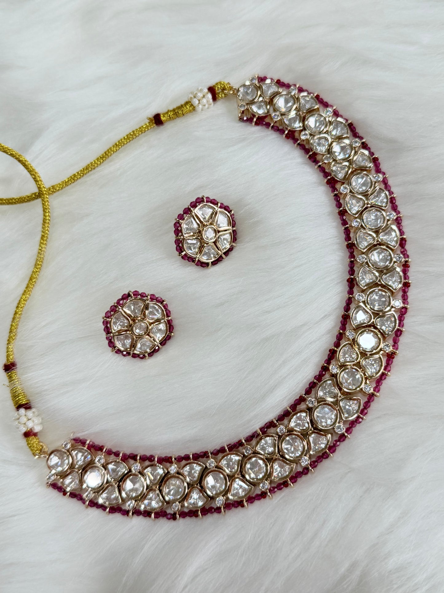 Tyani inspired necklace set(Ruby)