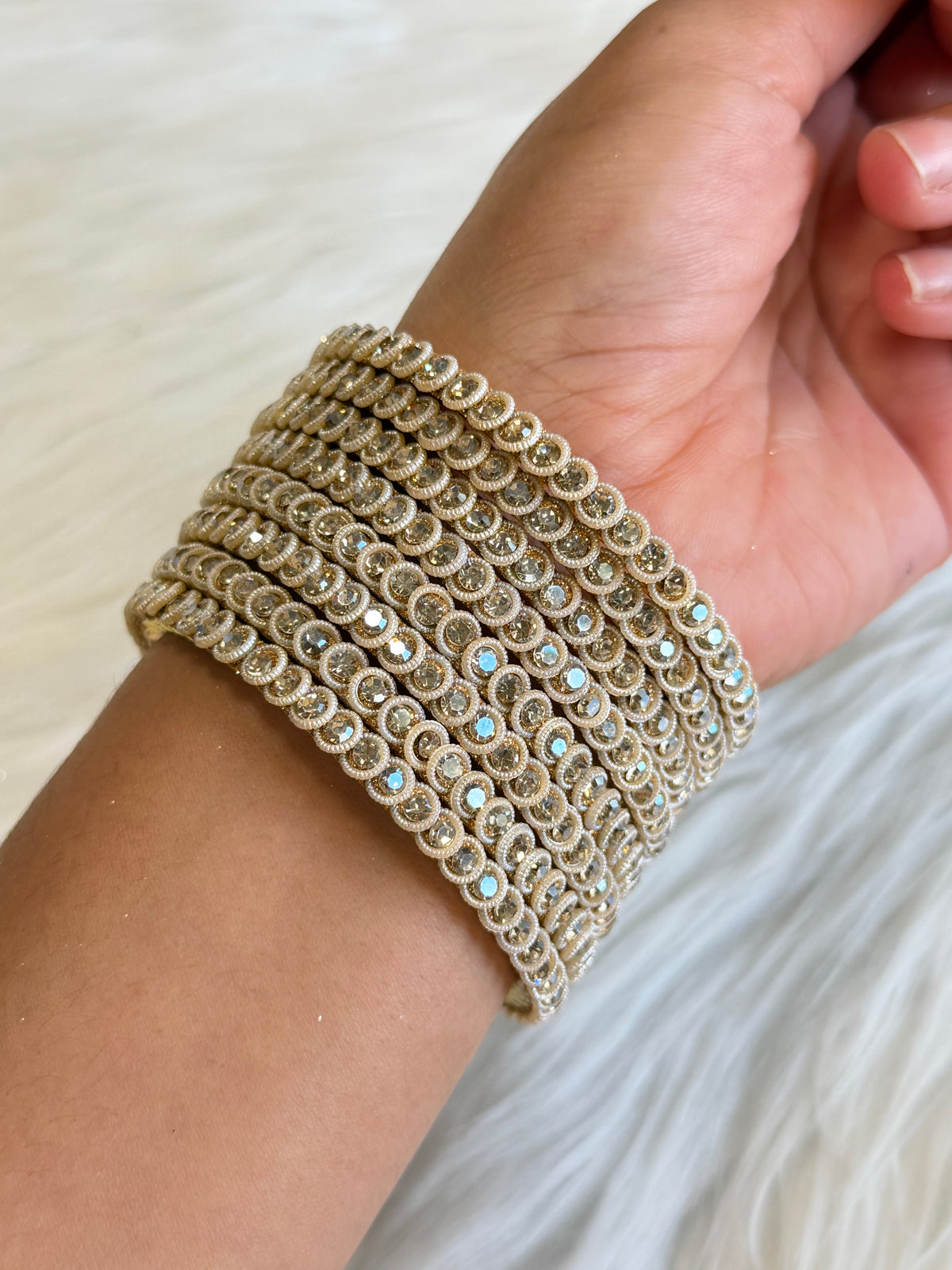Golden bangles set