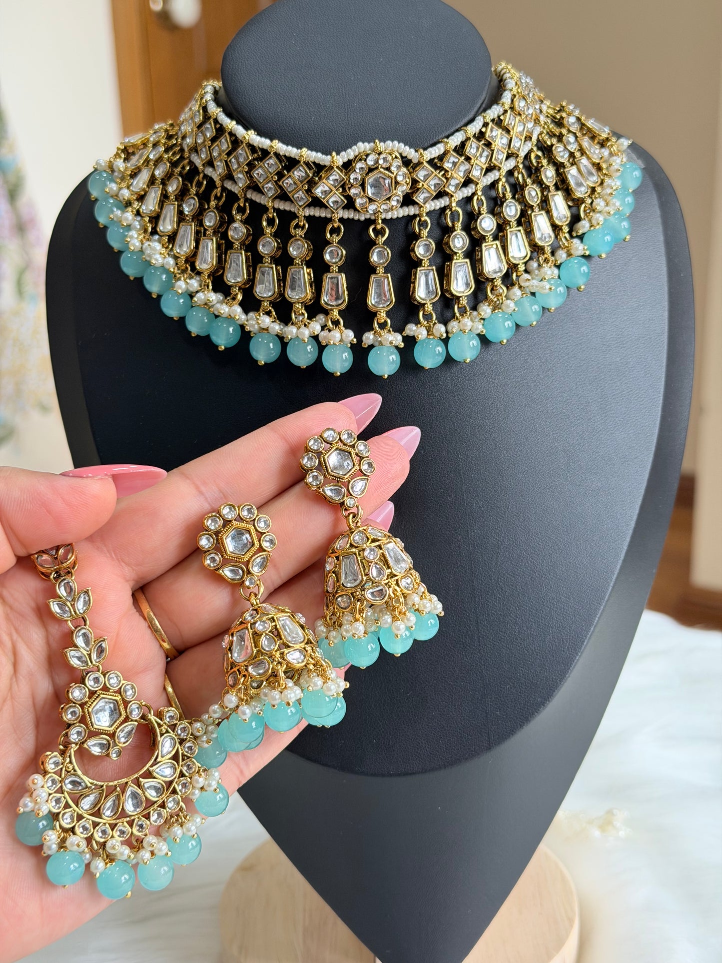 Kundan necklace set
