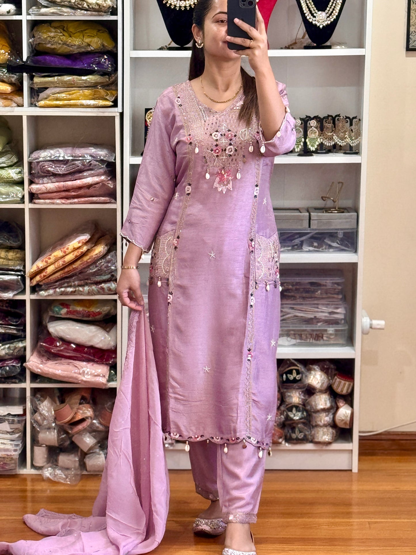 Pure dolla silk suit