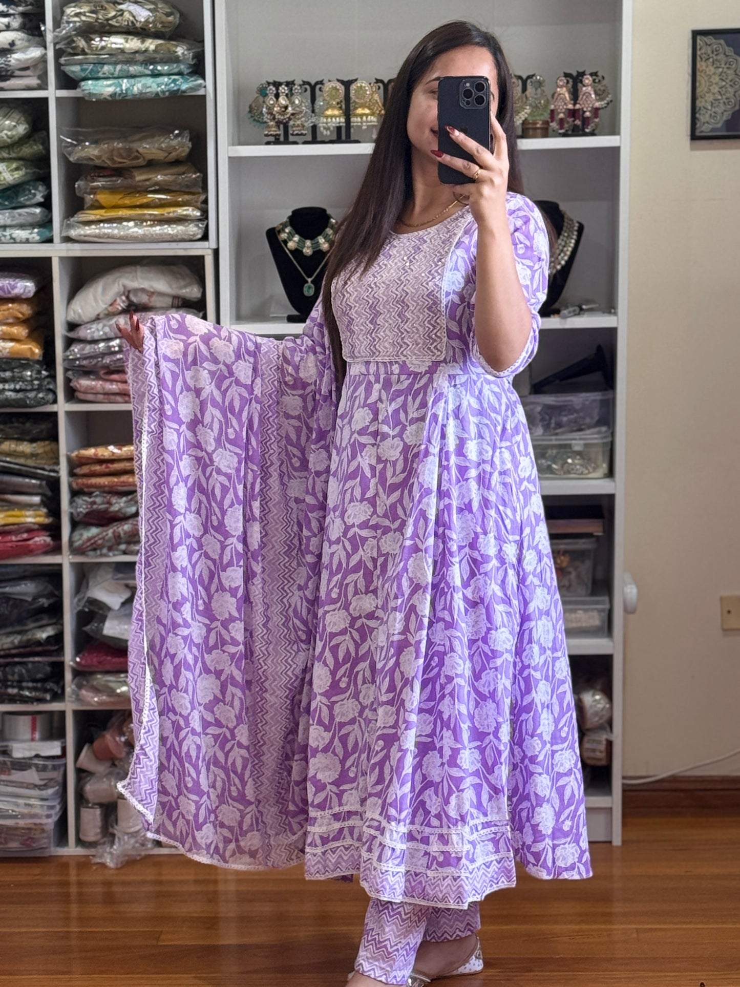 PURE COTTON ANARKALI SUIT