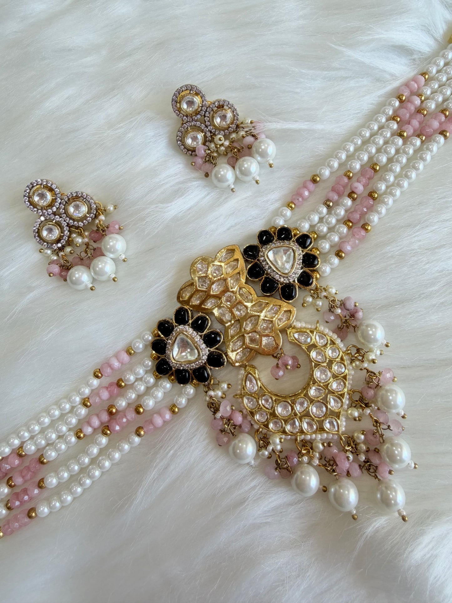 Premium polki kundan chokar set