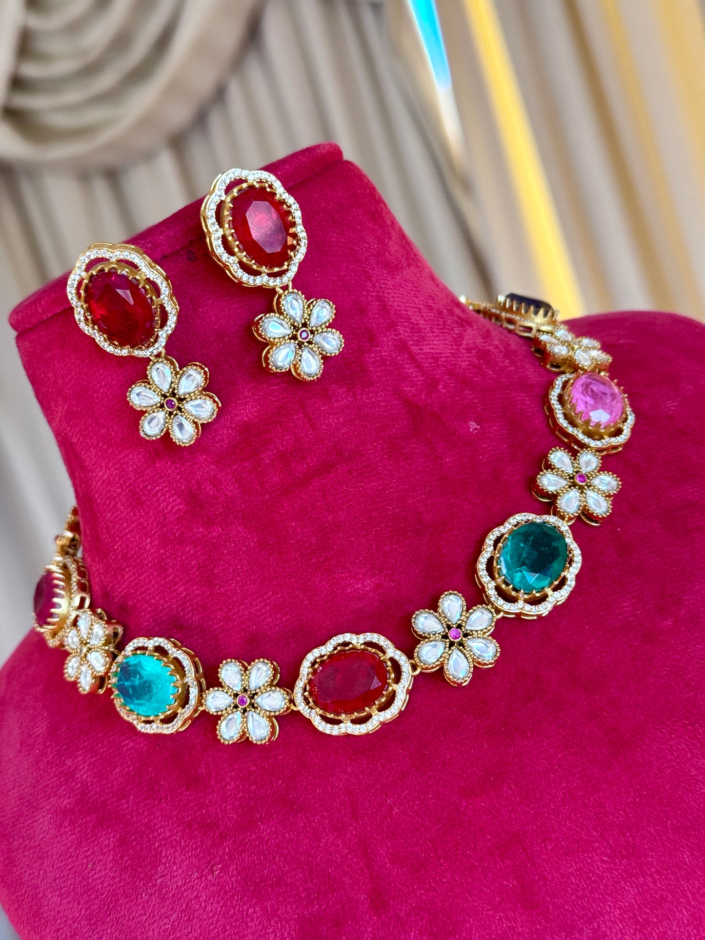 Premium moissanite necklace set