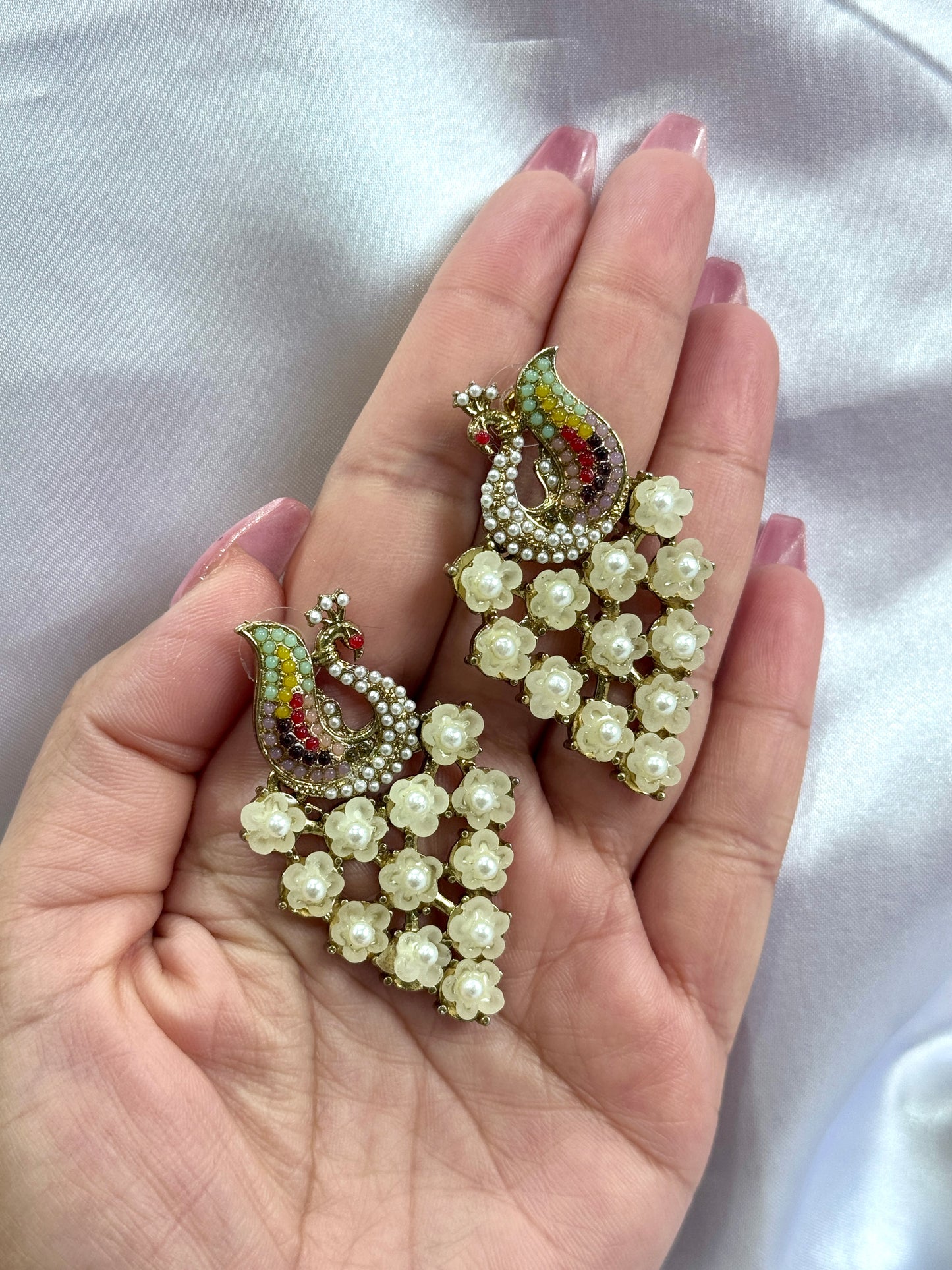 Peacock earrings