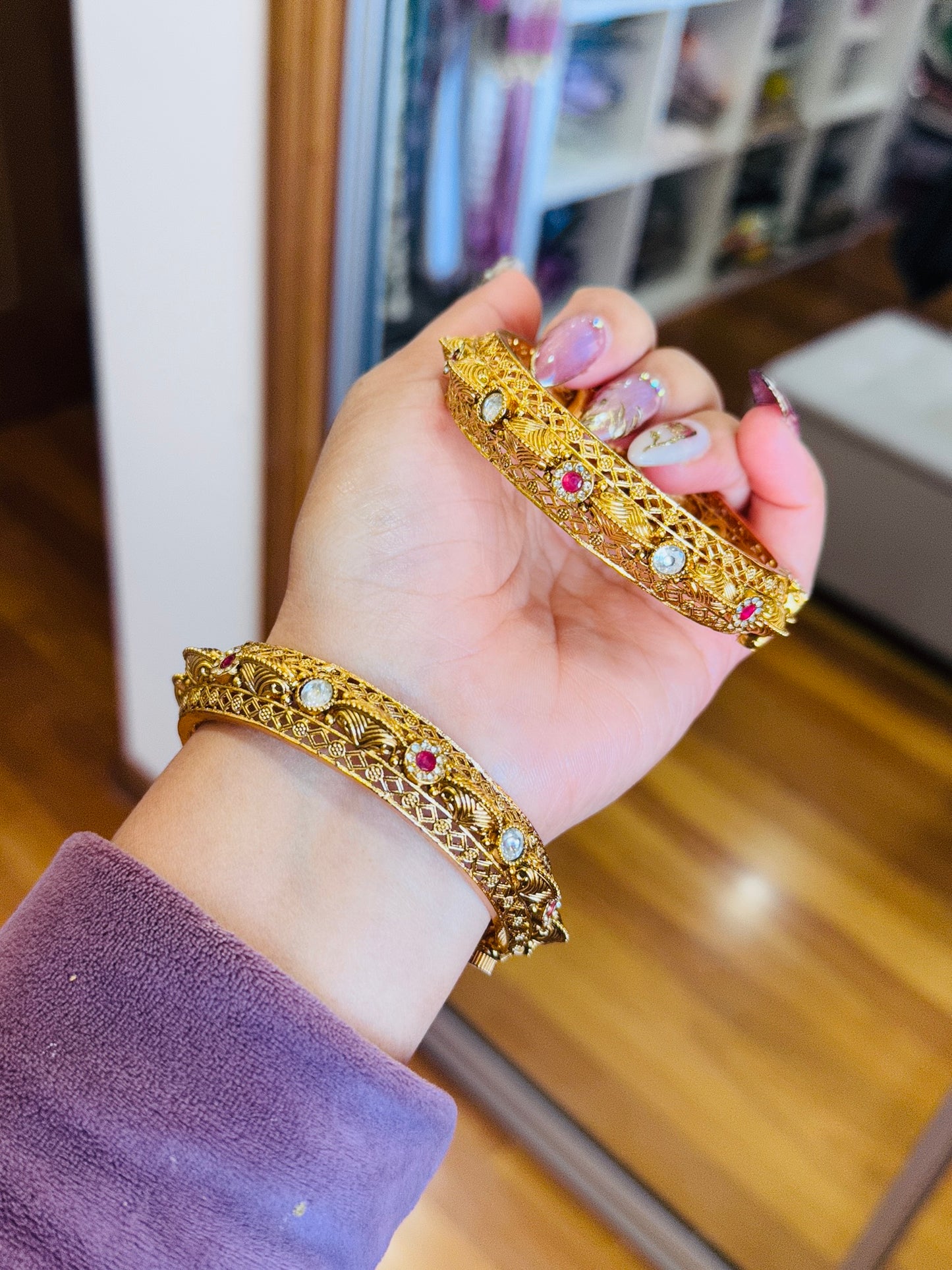 Gold plated openable kangan