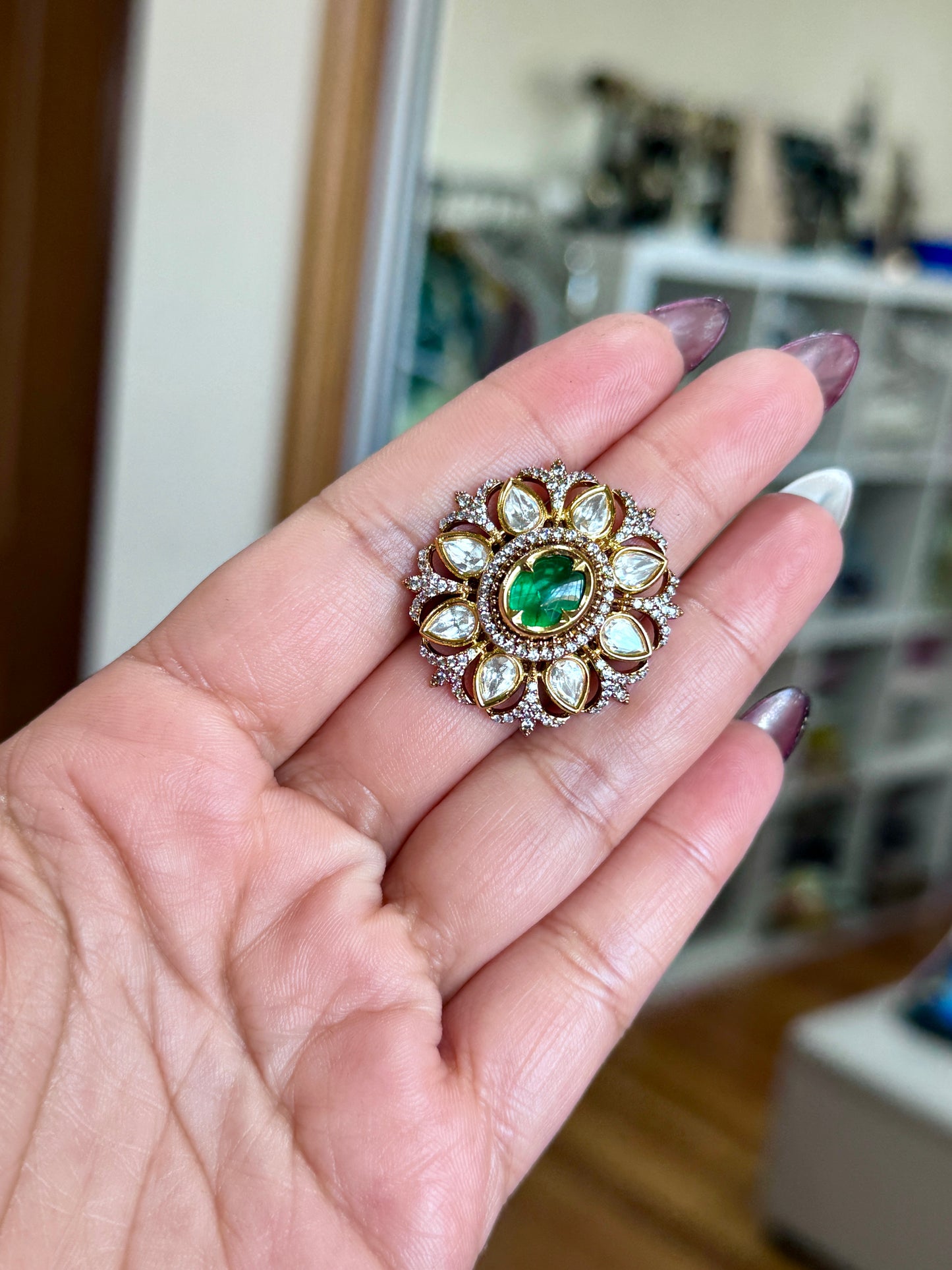 Premium tyani kundan ring( Adjustable)