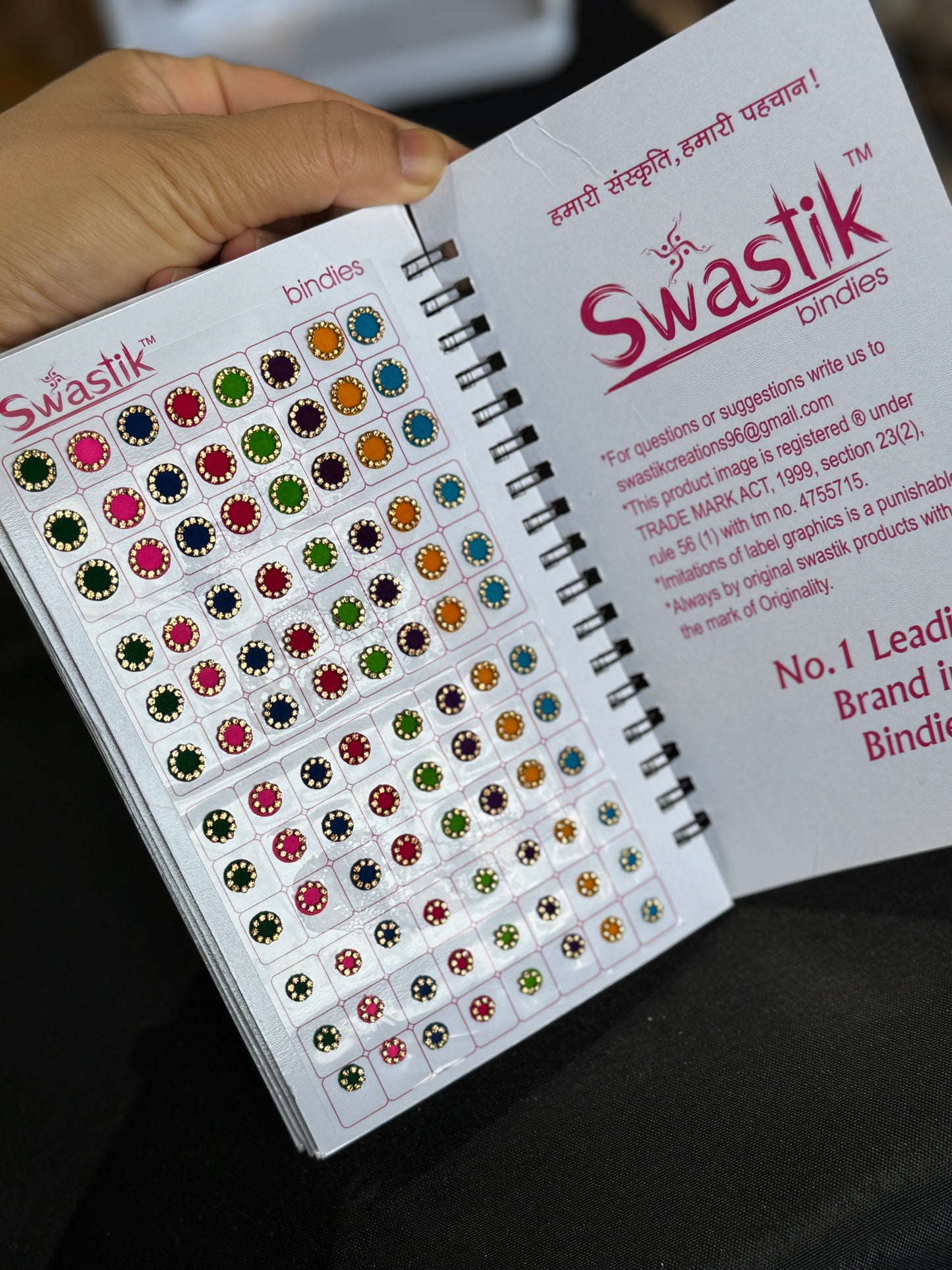Multicolor Velvet Bindi Book For Women & Girls Total Pieces 960