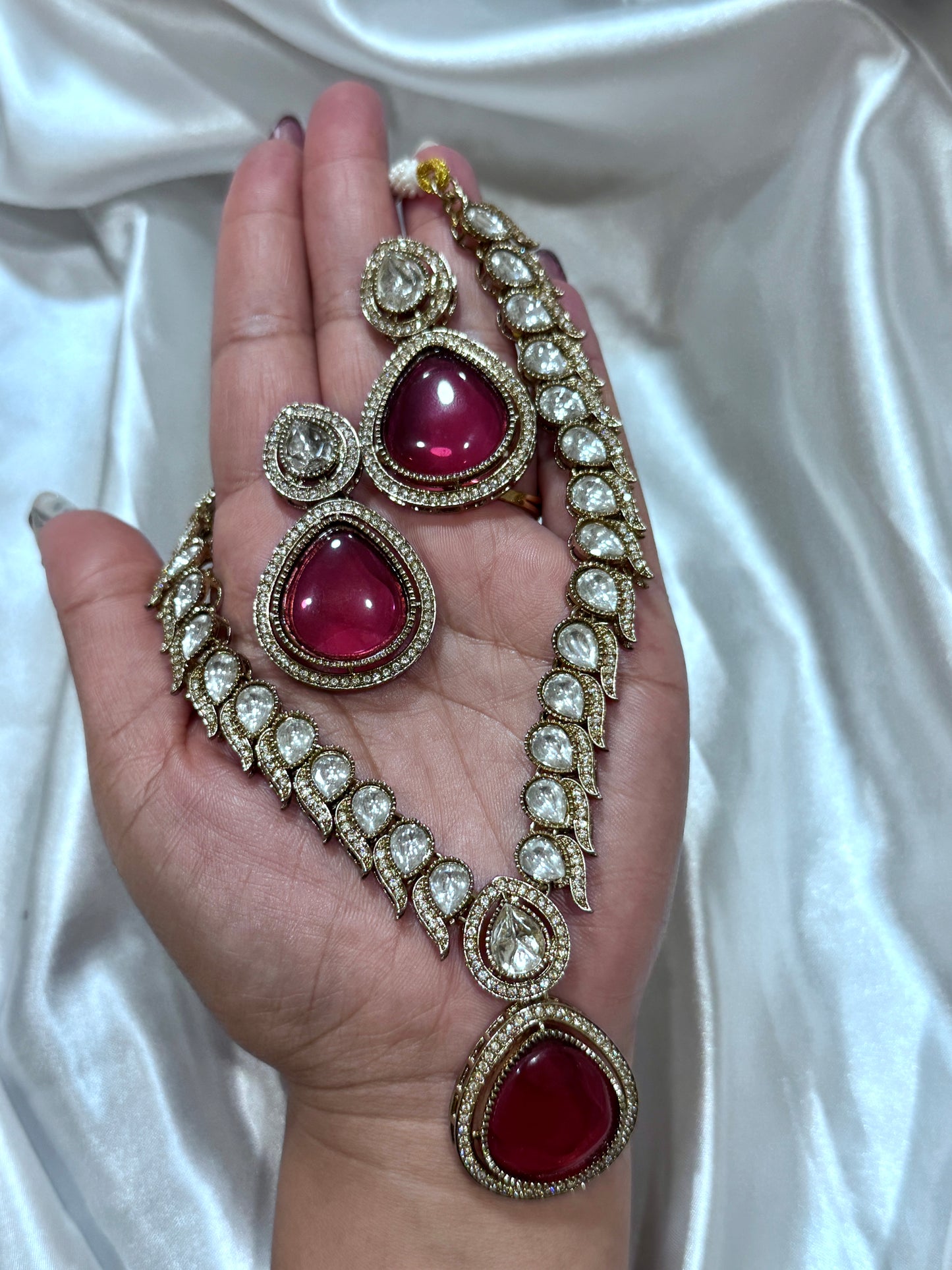 Premium kundan necklace set