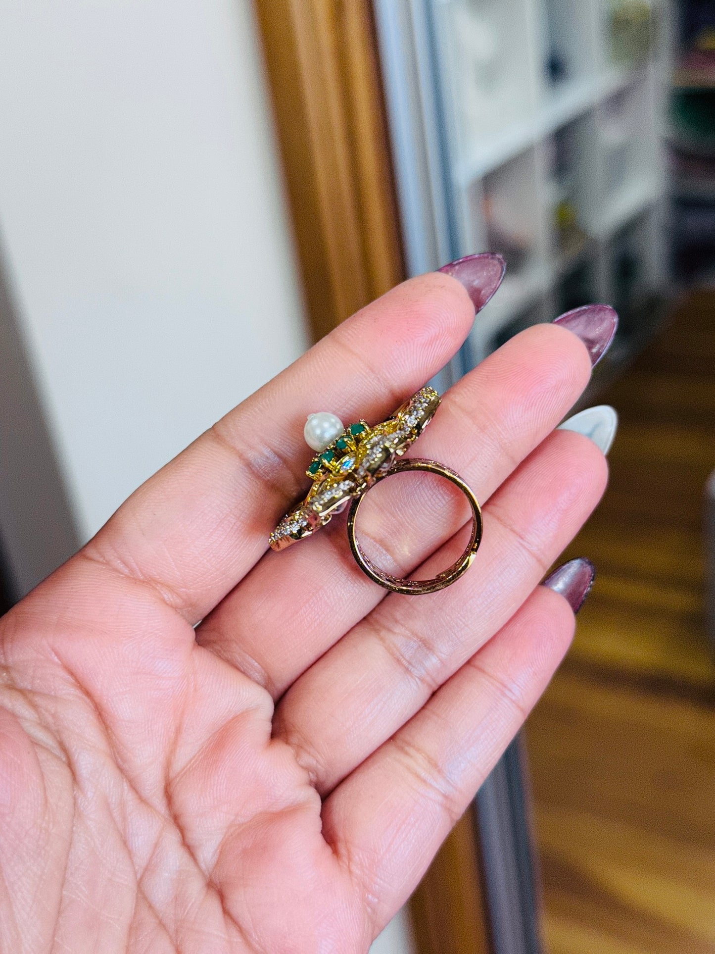 Premium tyani kundan ring(Adjustable)