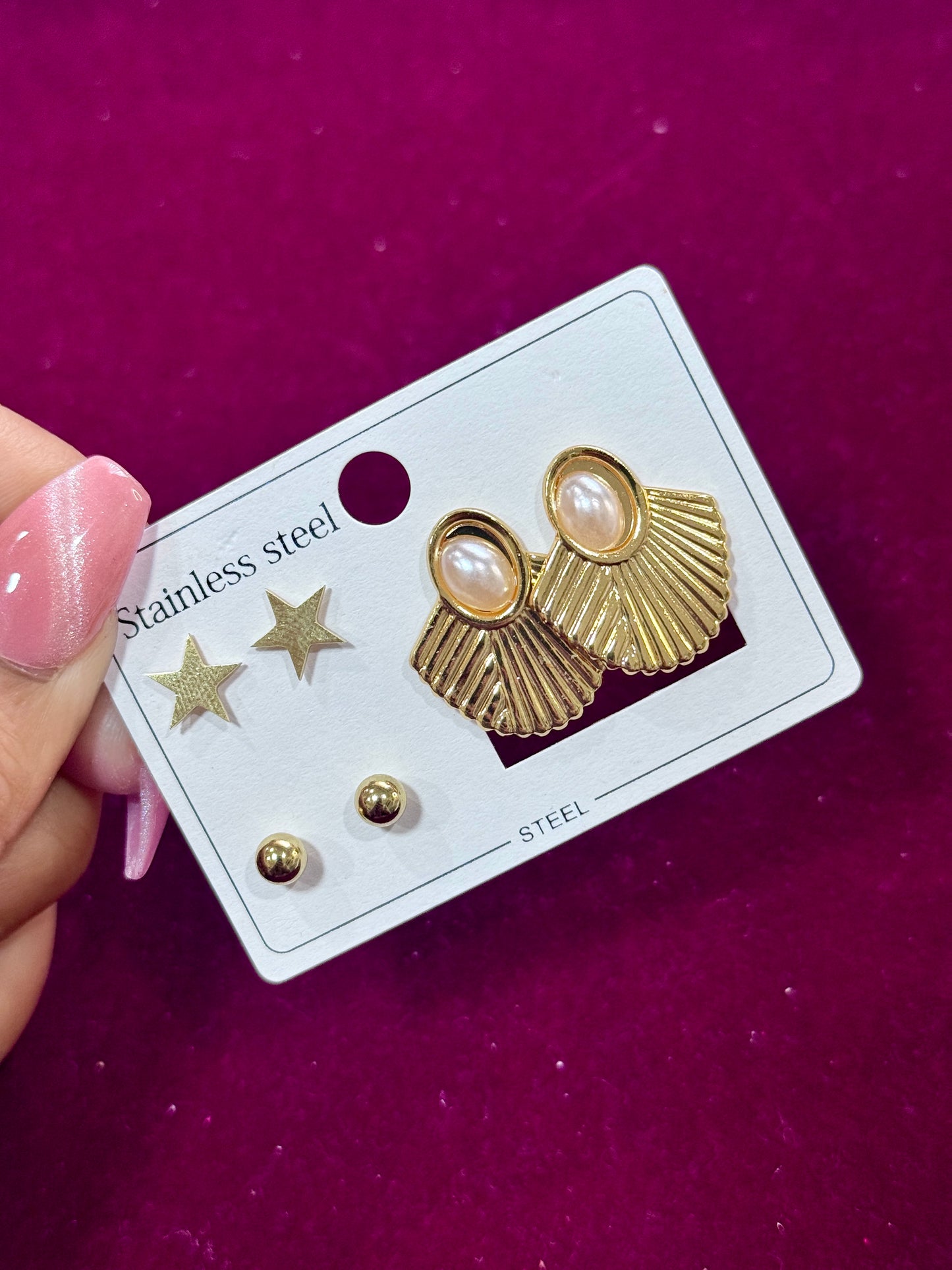 Anti tarnish earrings combo