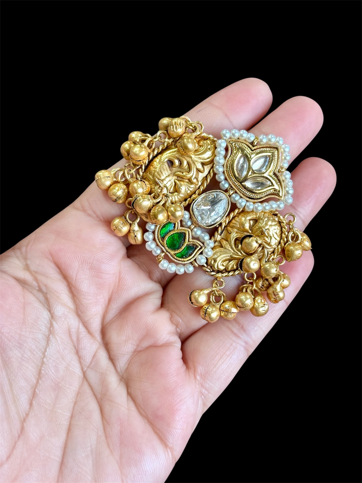 Premium pachi kundan ring(adjustable)