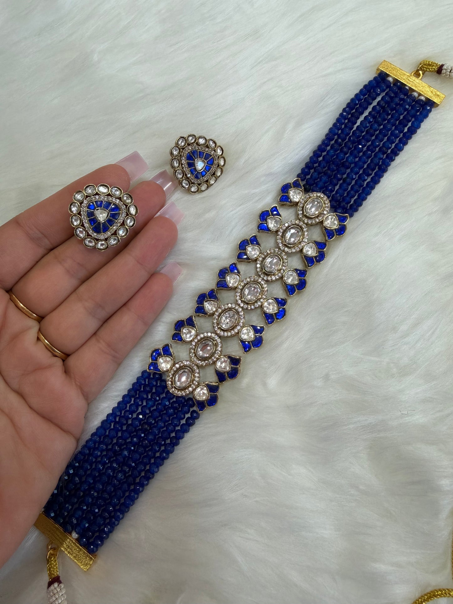 Premium kundan chokar set