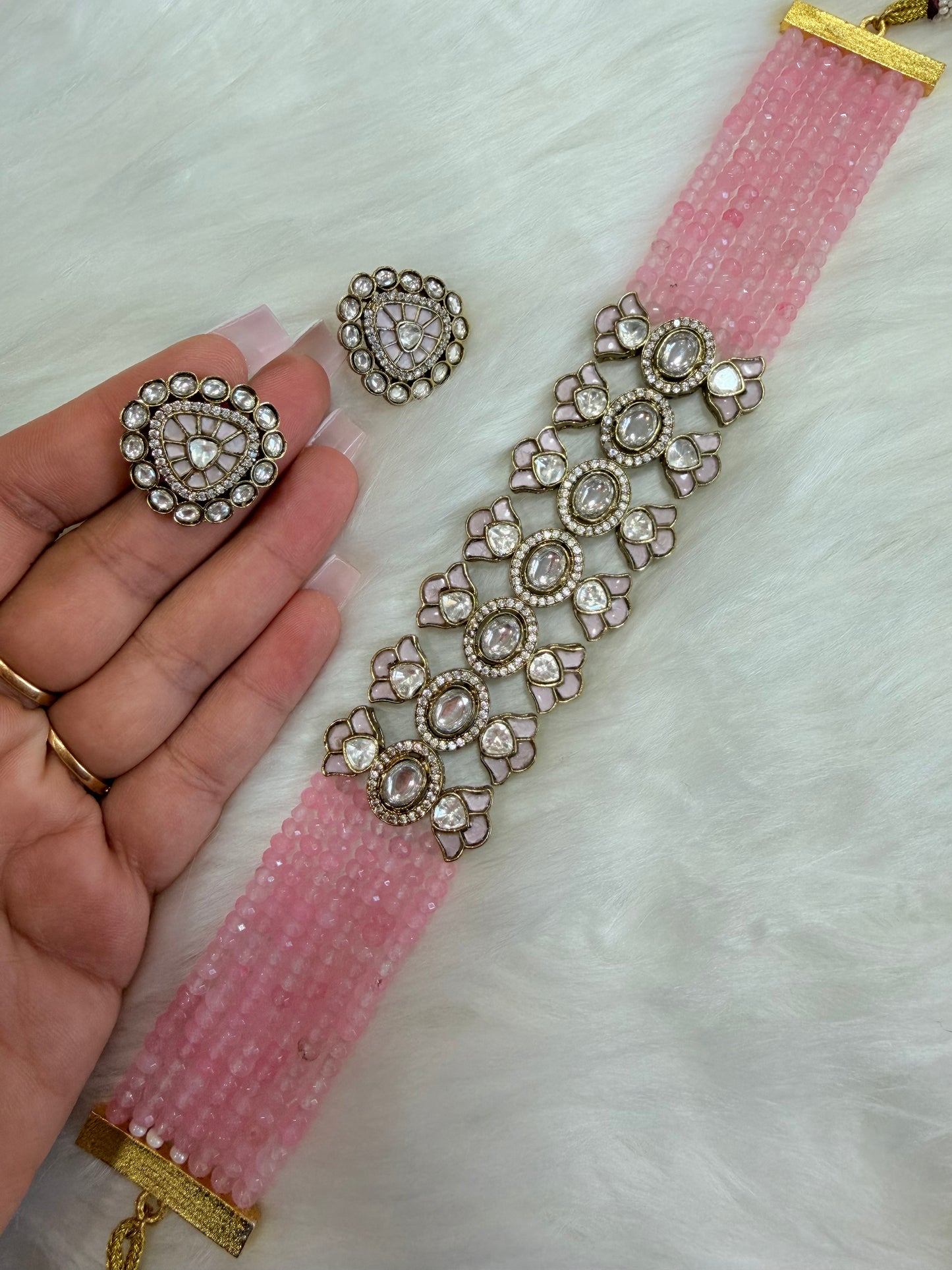 Premium kundan chokar set