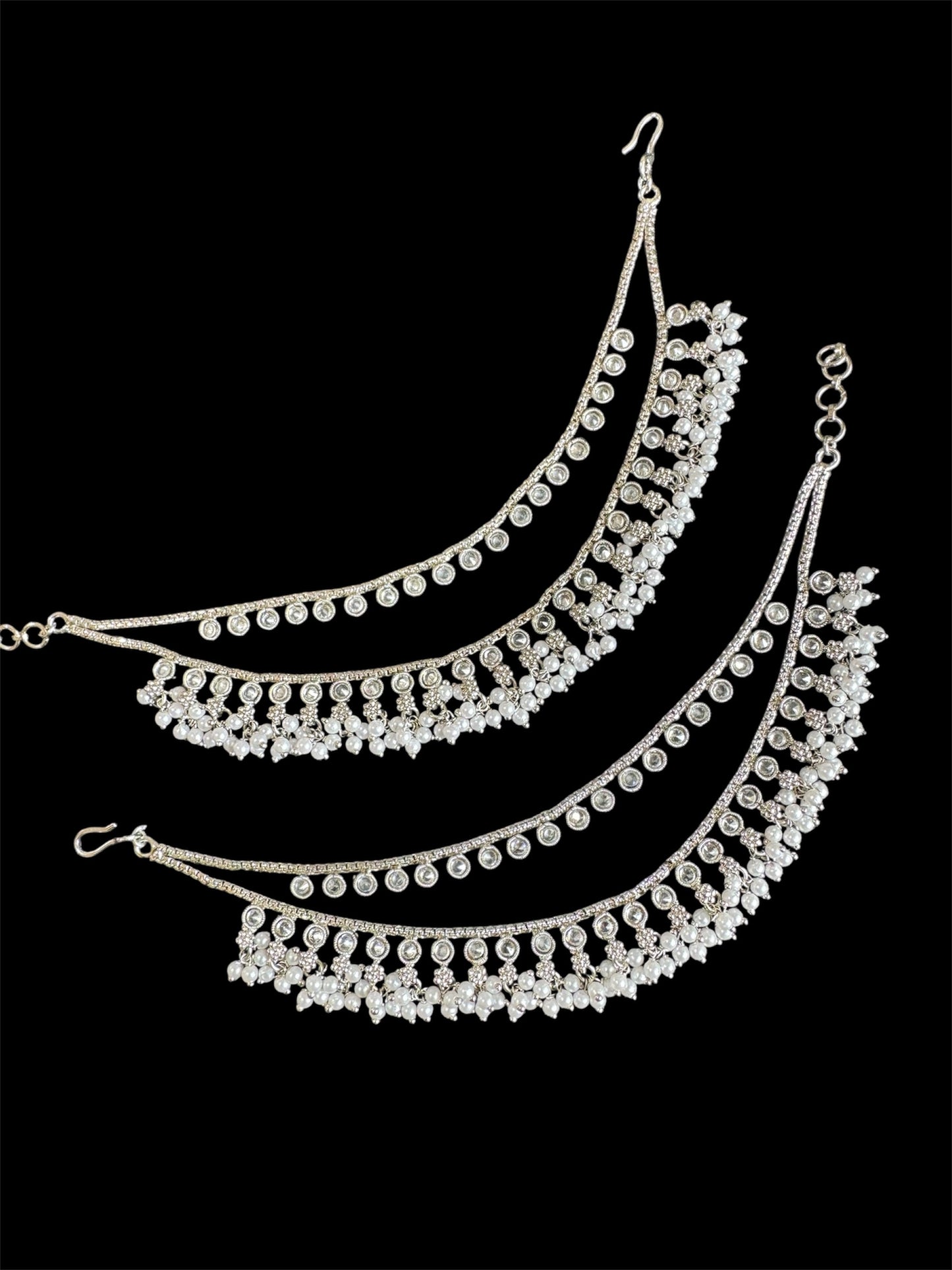 2 layer Polki ear chain/ Sahara( earrings not included)