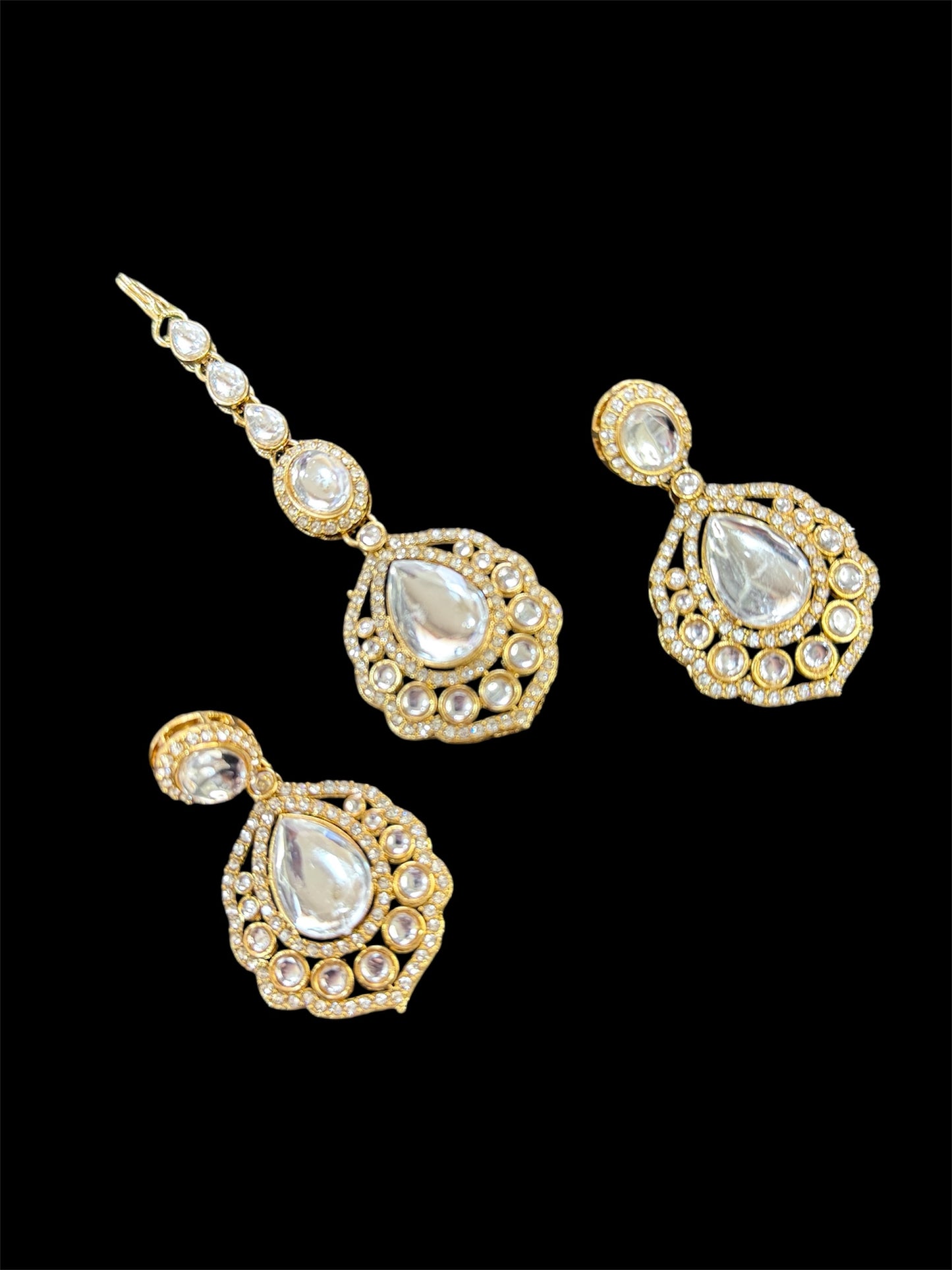 Kundan necklace set golden