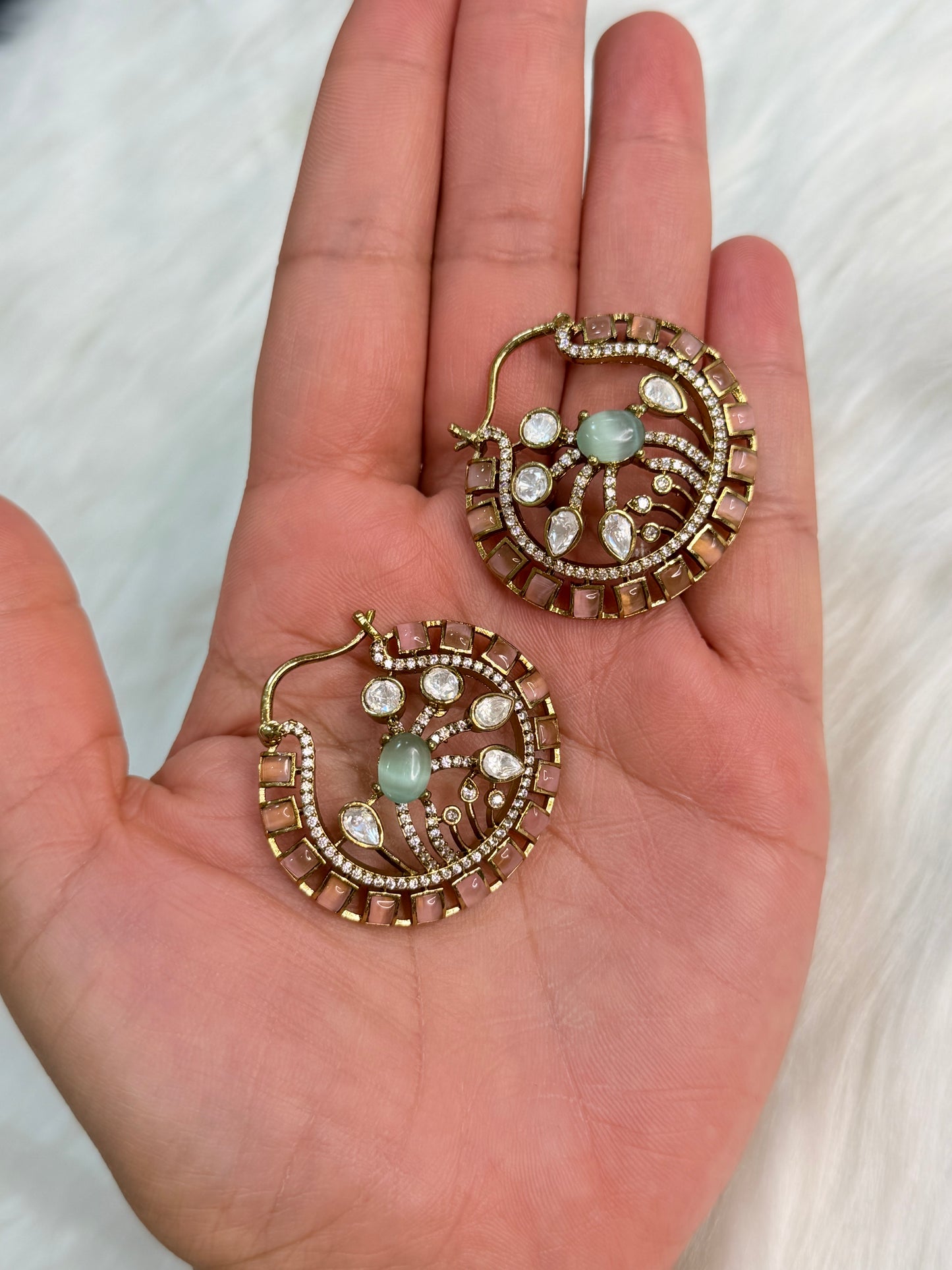 Premium hoops(Mint pink)