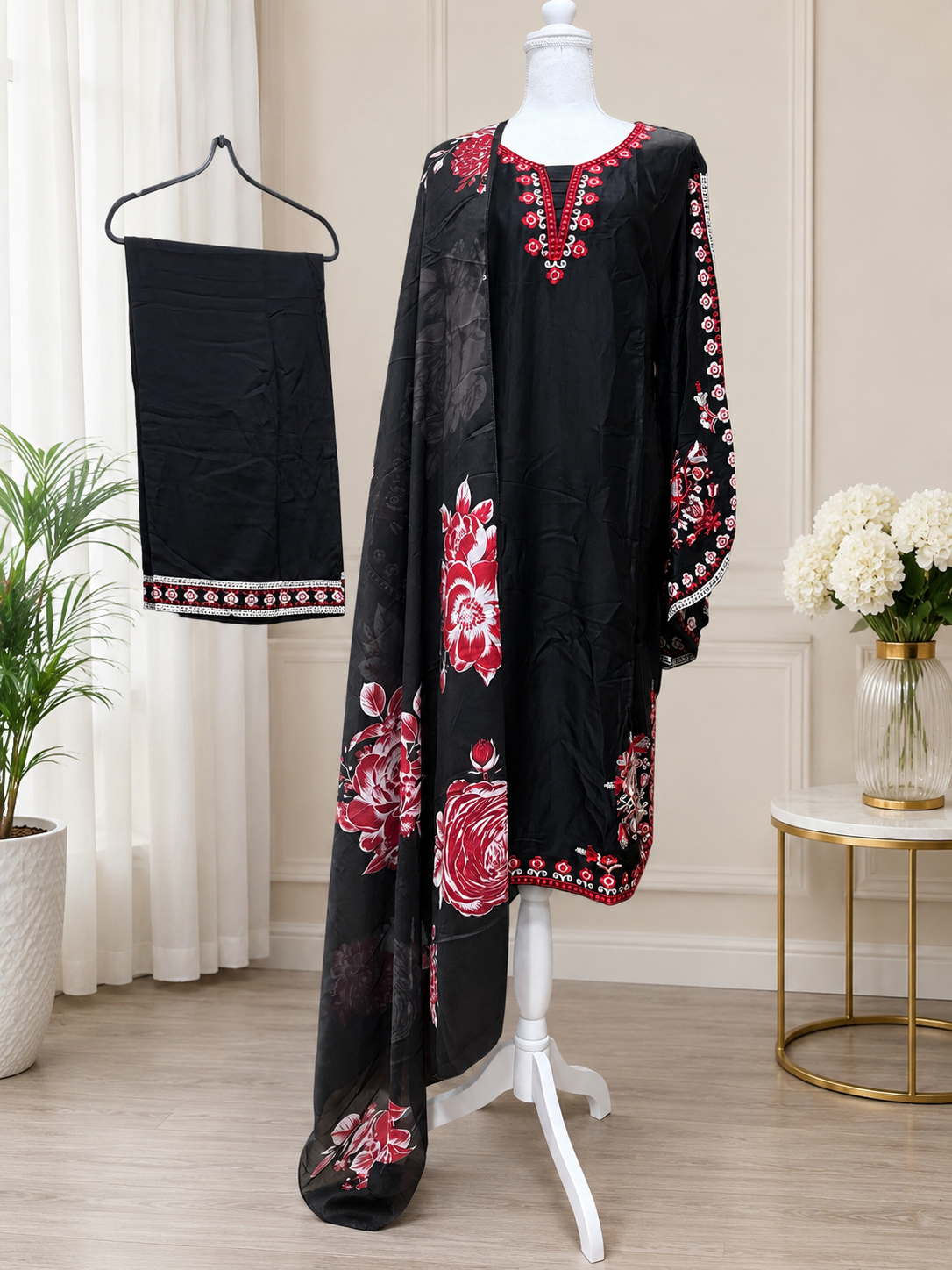 Premium Heavy Rayon Embroidered Suit Set