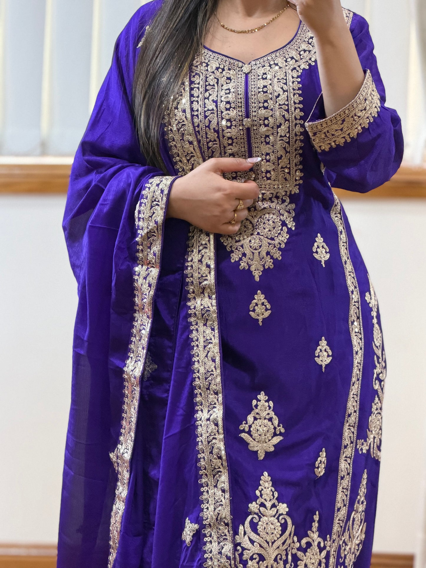 💜 Premium Purple Suit Set 💜        Note: Actual color is Purple. It may appear Blue in photos due to camera and lighting.