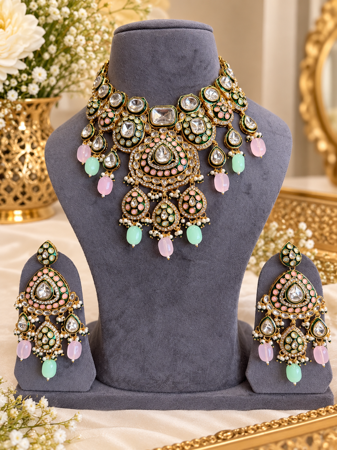 Kundan necklace set
