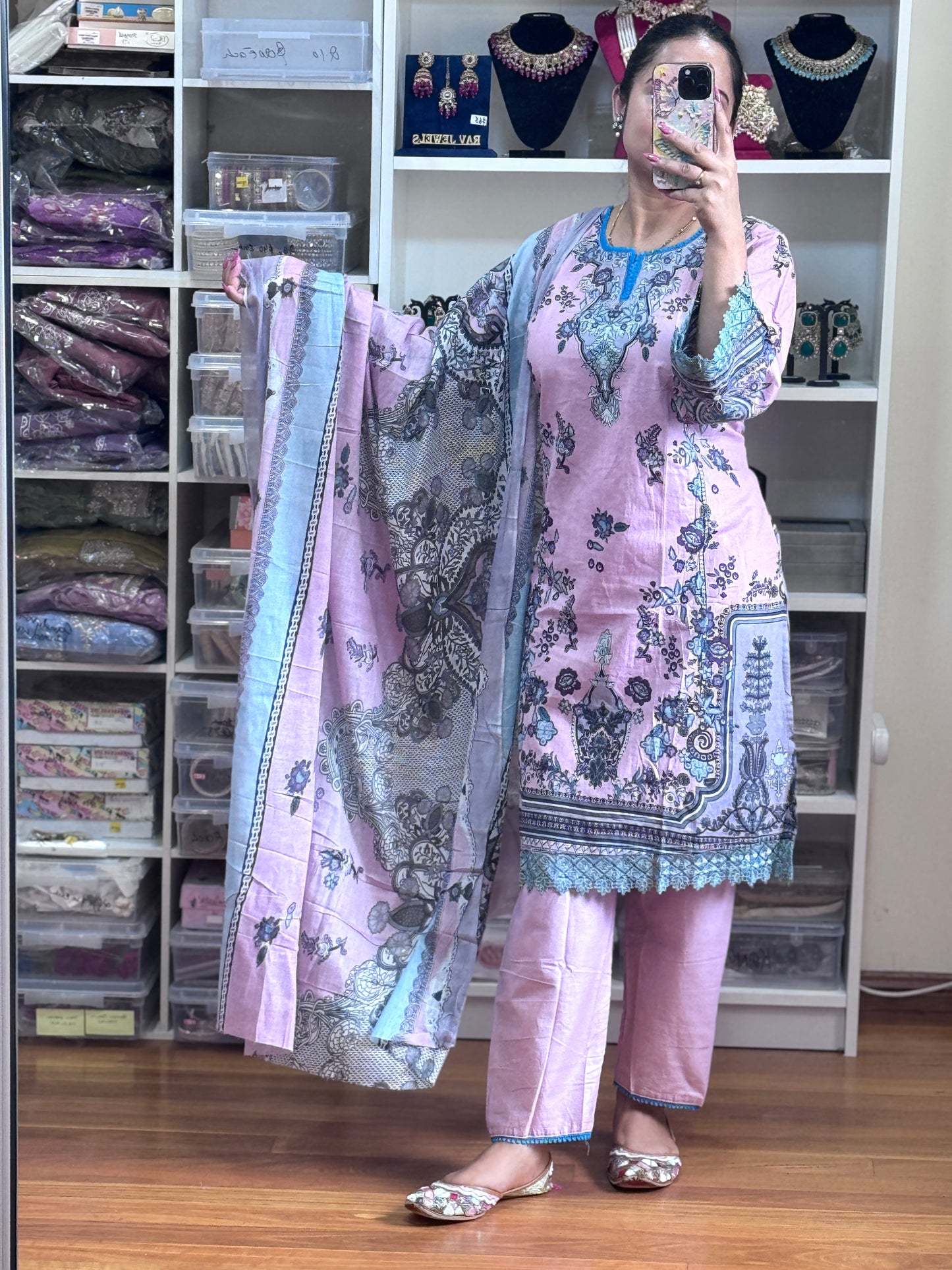 HEAVY LAWN COTTON KARACHI PRINT SUIT