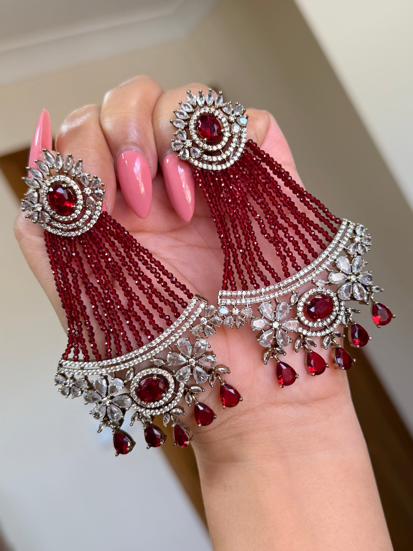 Premium Ad earring tikka set