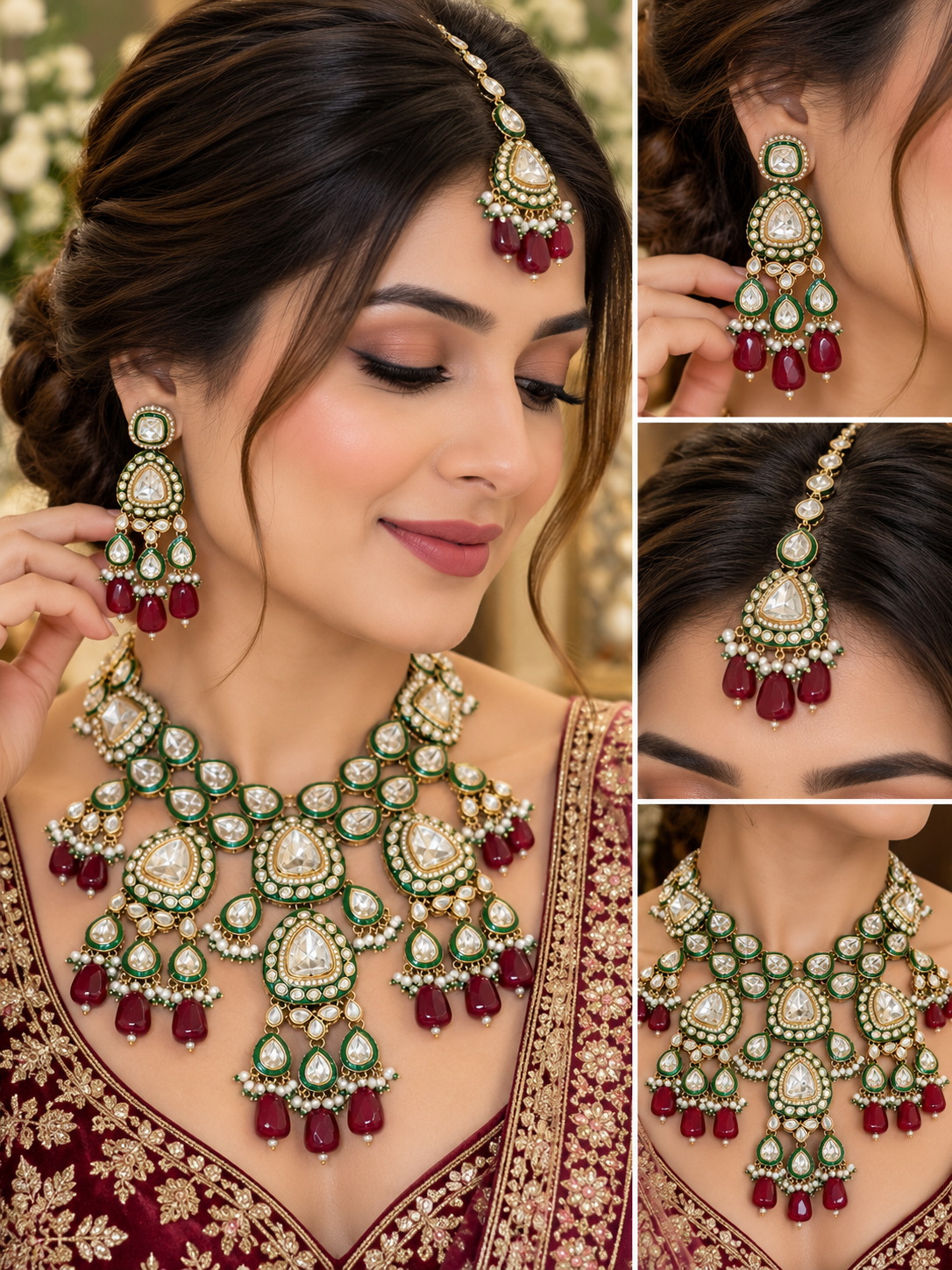 Kundan necklace set