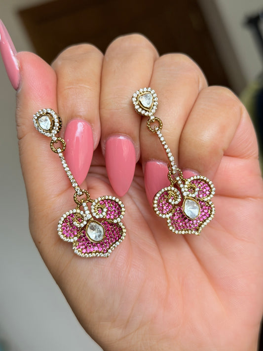 Ad earrings ( Hot pink)