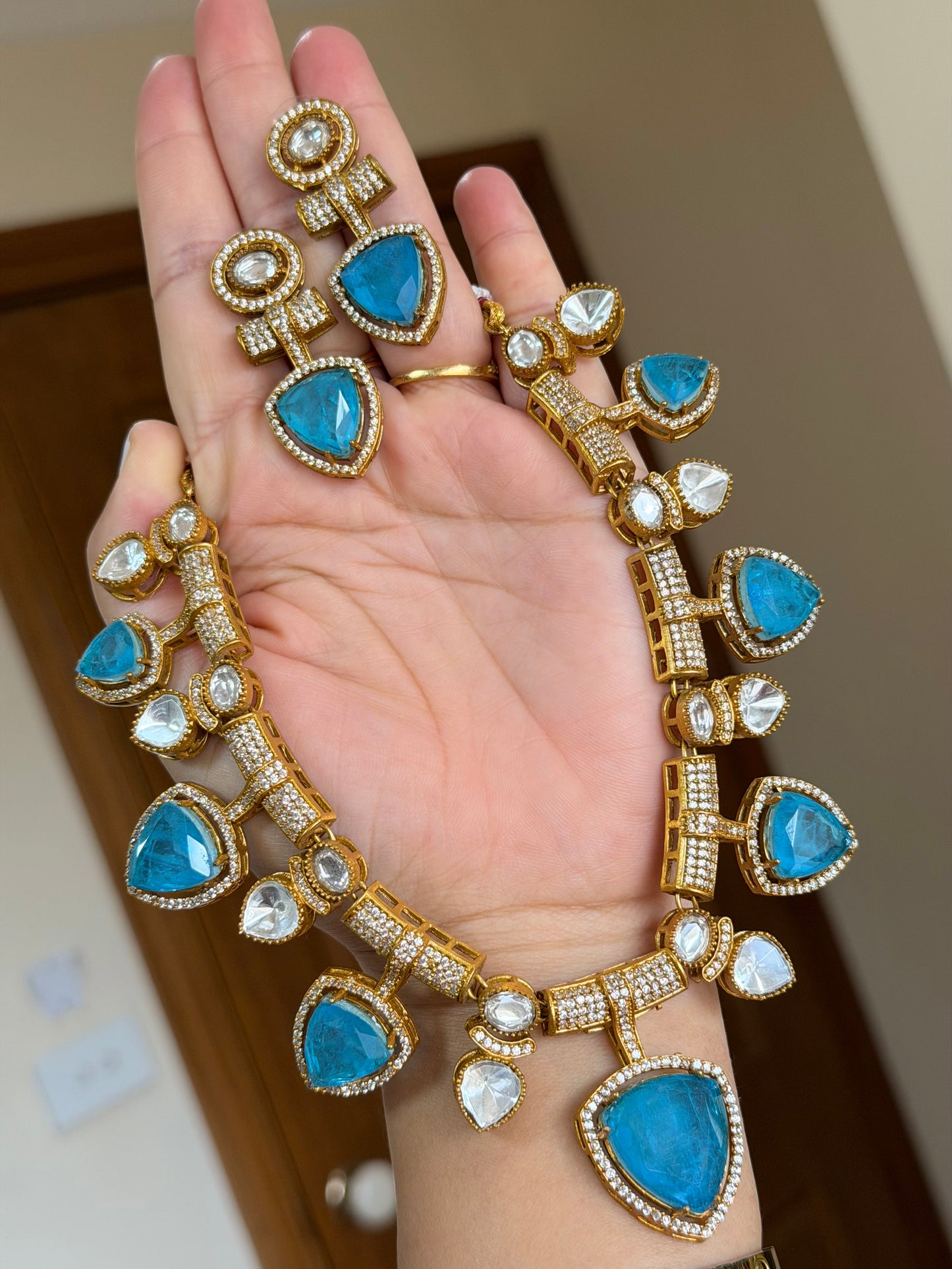 Premium moissanite necklace set