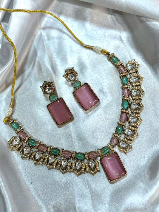 Premium kundan necklace set