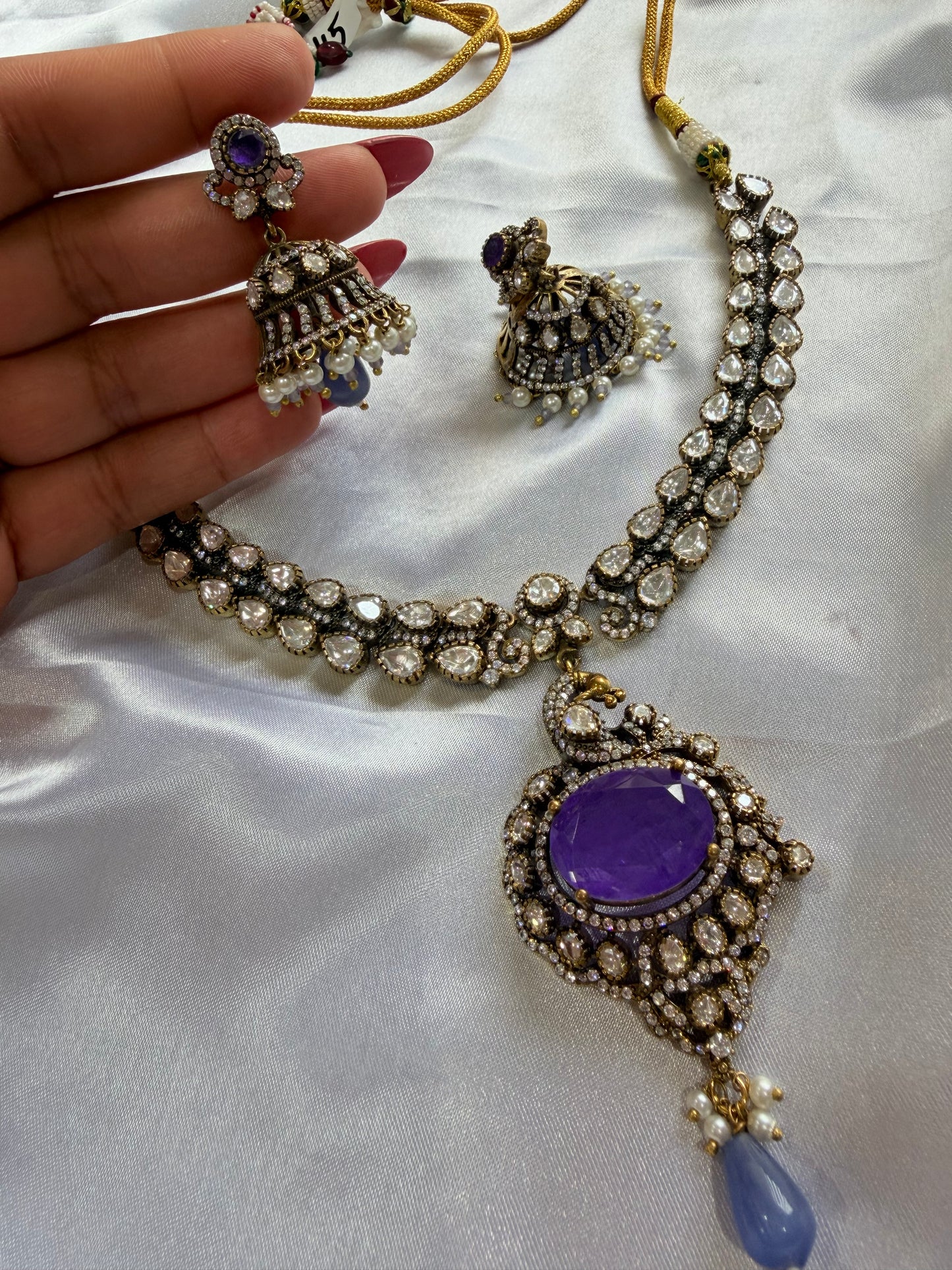 Premium moissanite necklace set