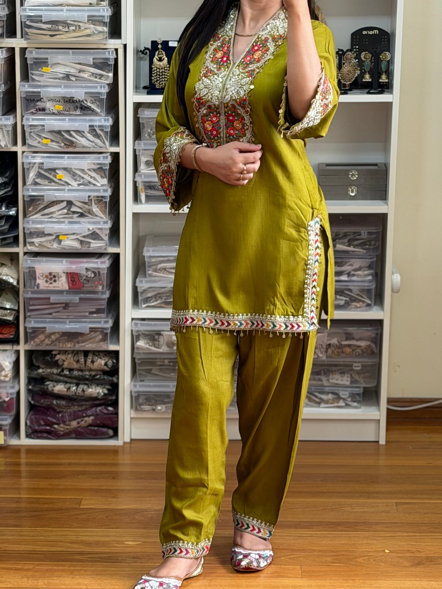 Premium Cotton Designer Co-Ord Set with Elegant Work