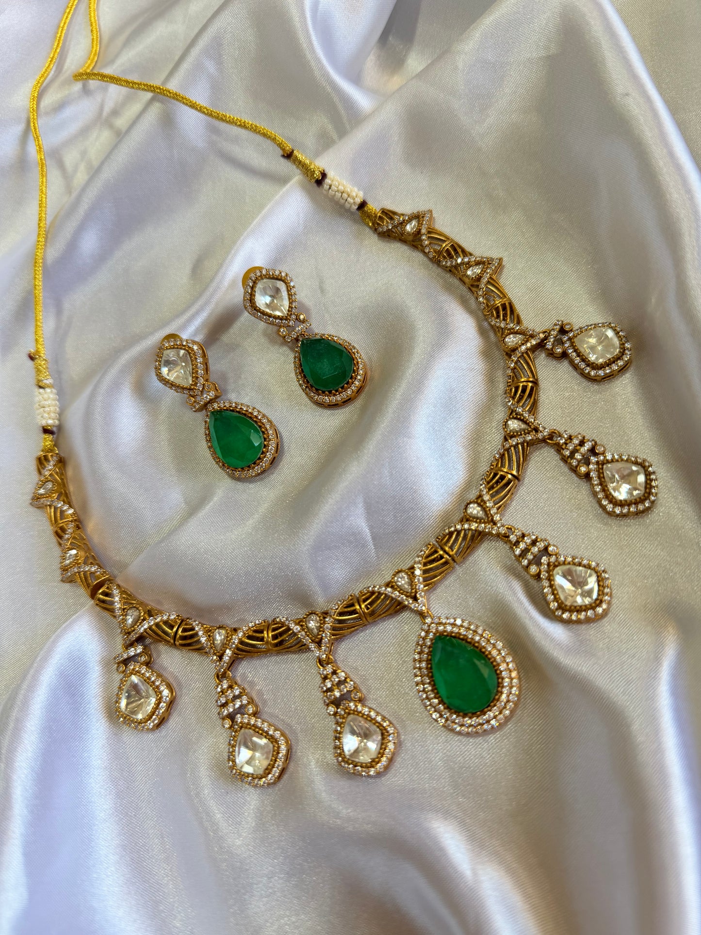 Premium moissanite necklace set