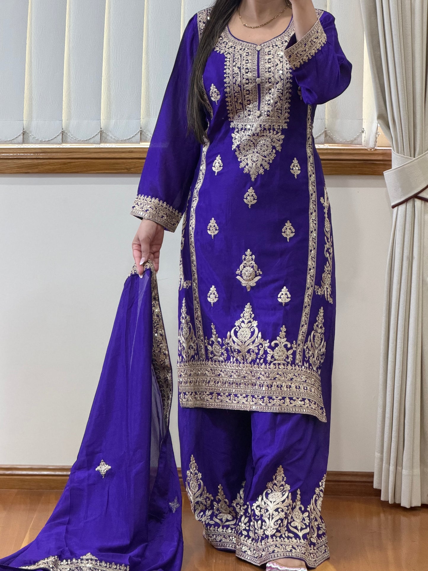 💜 Premium Purple Suit Set 💜        Note: Actual color is Purple. It may appear Blue in photos due to camera and lighting.