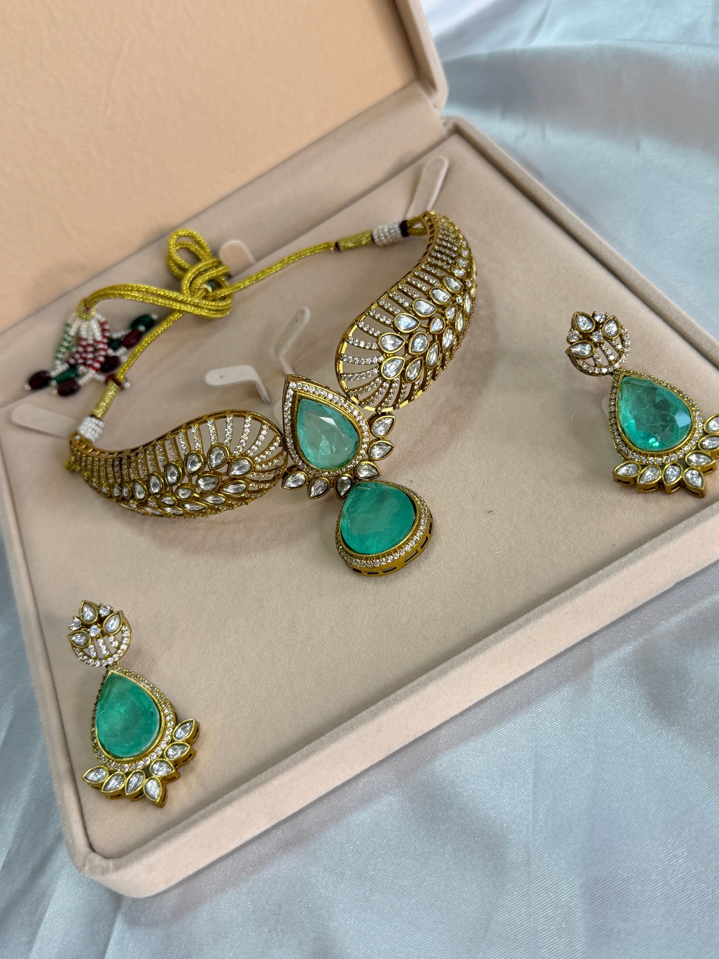 Premium moissanite necklace set